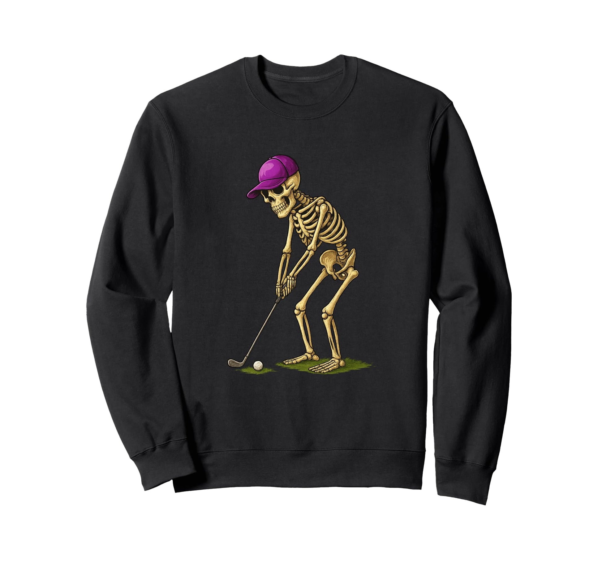 Funny Halloween Skeleton Playing Sweatshirt - Fun Novelty Design Unisex - T-Shirt, Sweatshirt, Hoodie