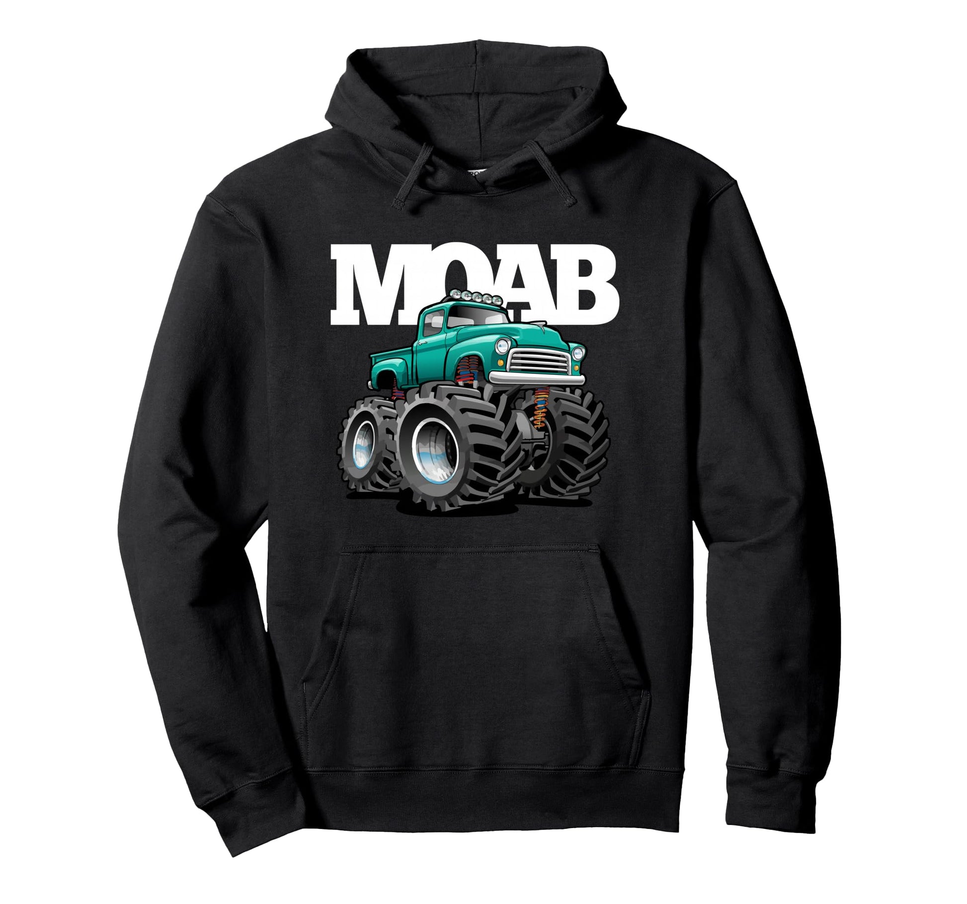 Moab Utah Offroad 4X4 Pick Up Truck Hoodie - Minimalist Print Men Women - T-Shirt, Sweatshirt, Hoodie