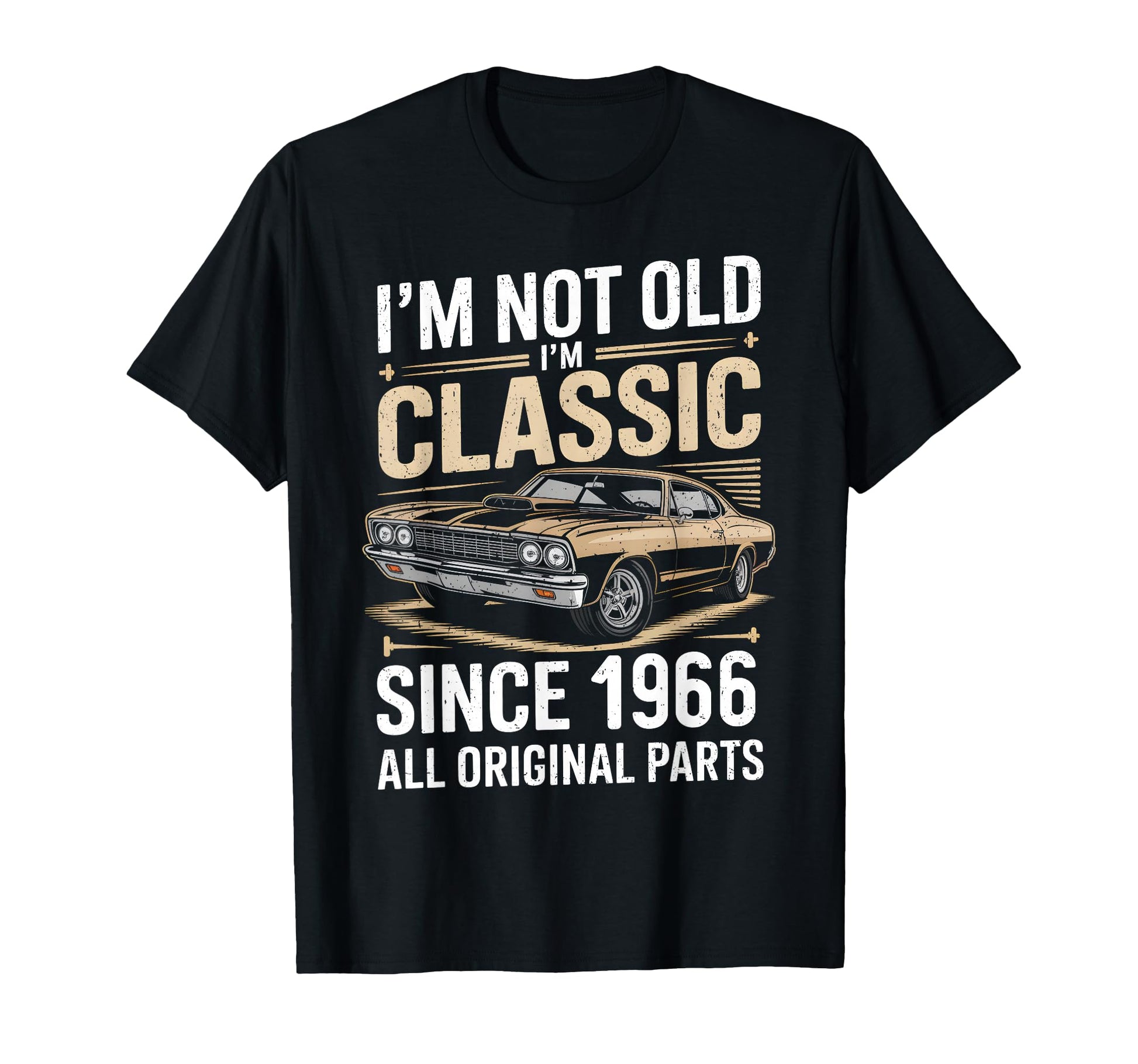 Funny 60Th Birthday Car 1966 Birthday T-Shirt - Graphic Print Men Women - T-Shirt, Sweatshirt, Hoodie