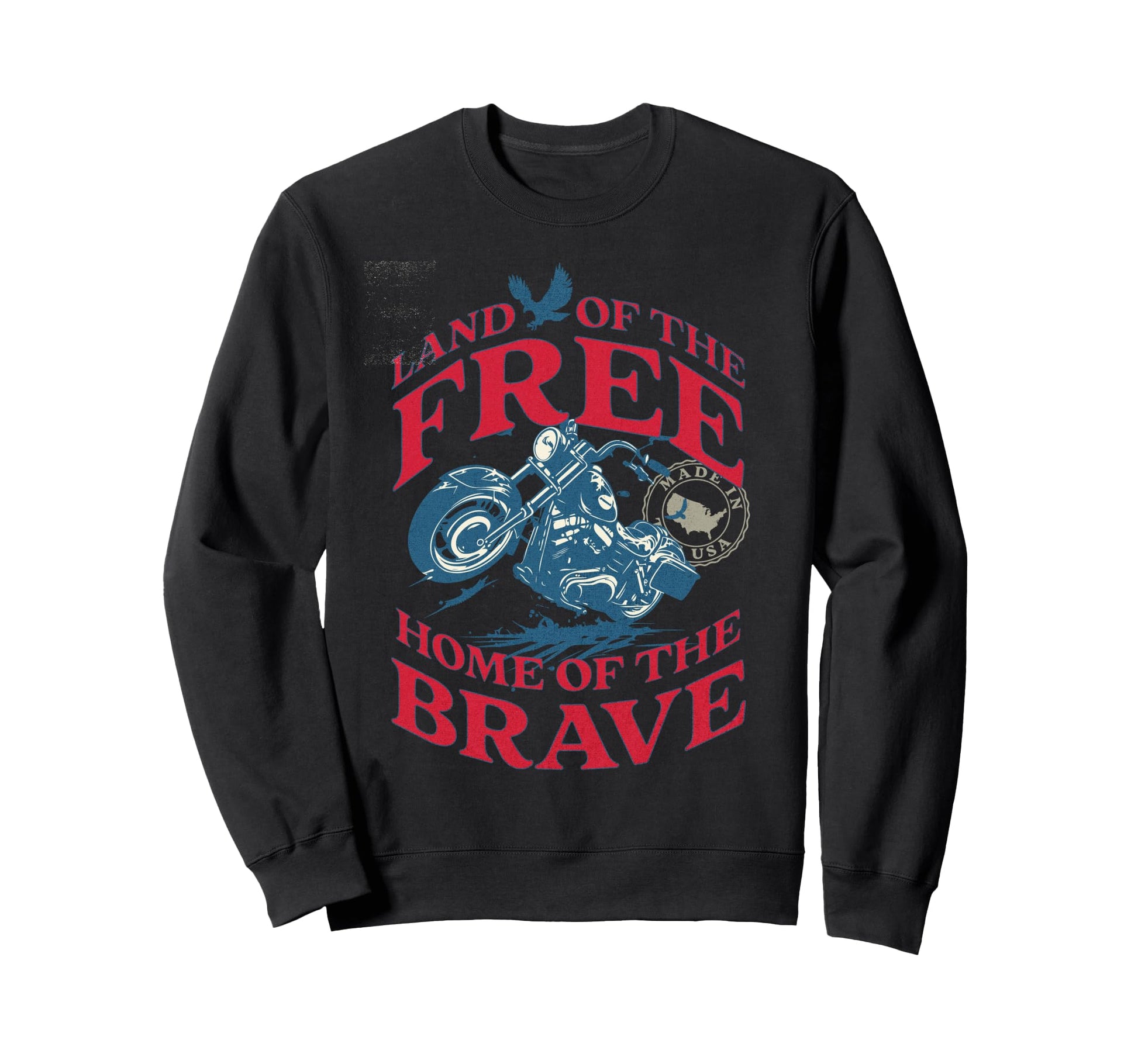 Biker Usa Flag Patriotic Freedom Dad Sweatshirt - Unique Graphic Unisex - T-Shirt, Sweatshirt, Hoodie