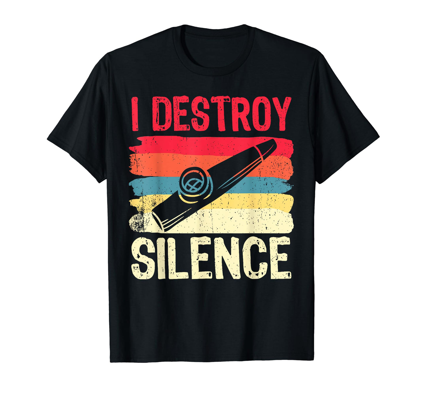 Funny Kazoo I Destroy Silence T-Shirt - Minimalist Print for Adults - T-Shirt, Sweatshirt, Hoodie