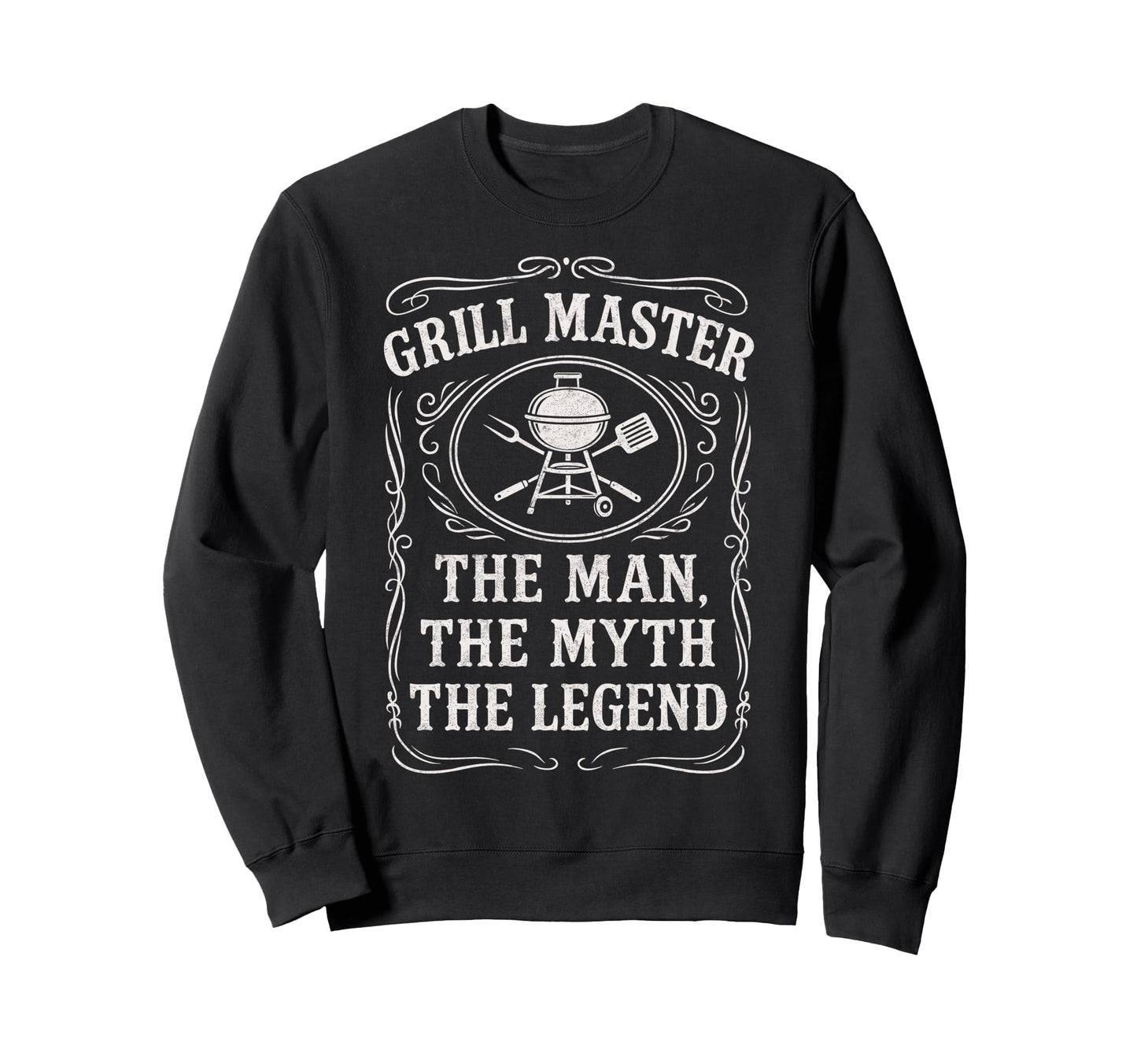 Funny Bbq Dad Grill Master Myth Sweatshirt - Custom Art Print for Adults - T-Shirt, Sweatshirt, Hoodie