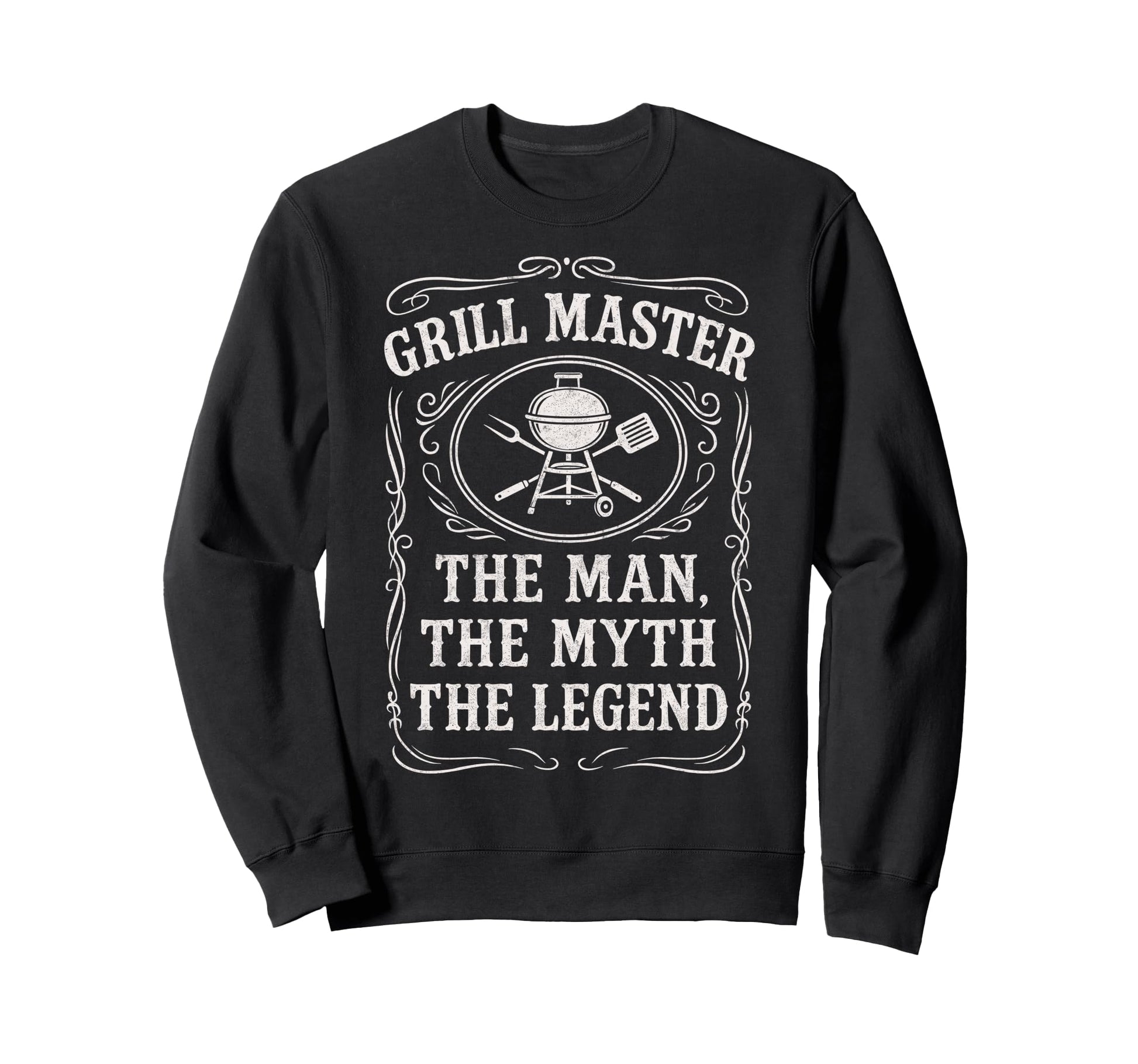 Funny Bbq Dad Grill Master Myth Sweatshirt - Custom Art Print for Adults - T-Shirt, Sweatshirt, Hoodie