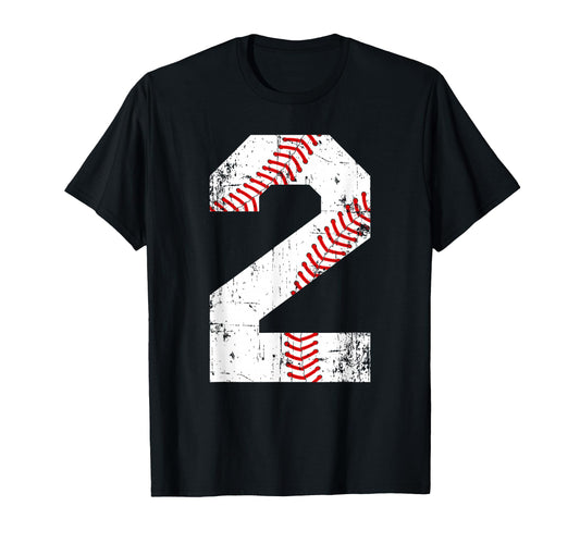 Baseball 2 Jersey Number T-Shirt - Fun Novelty Design Unisex - T-Shirt, Sweatshirt, Hoodie