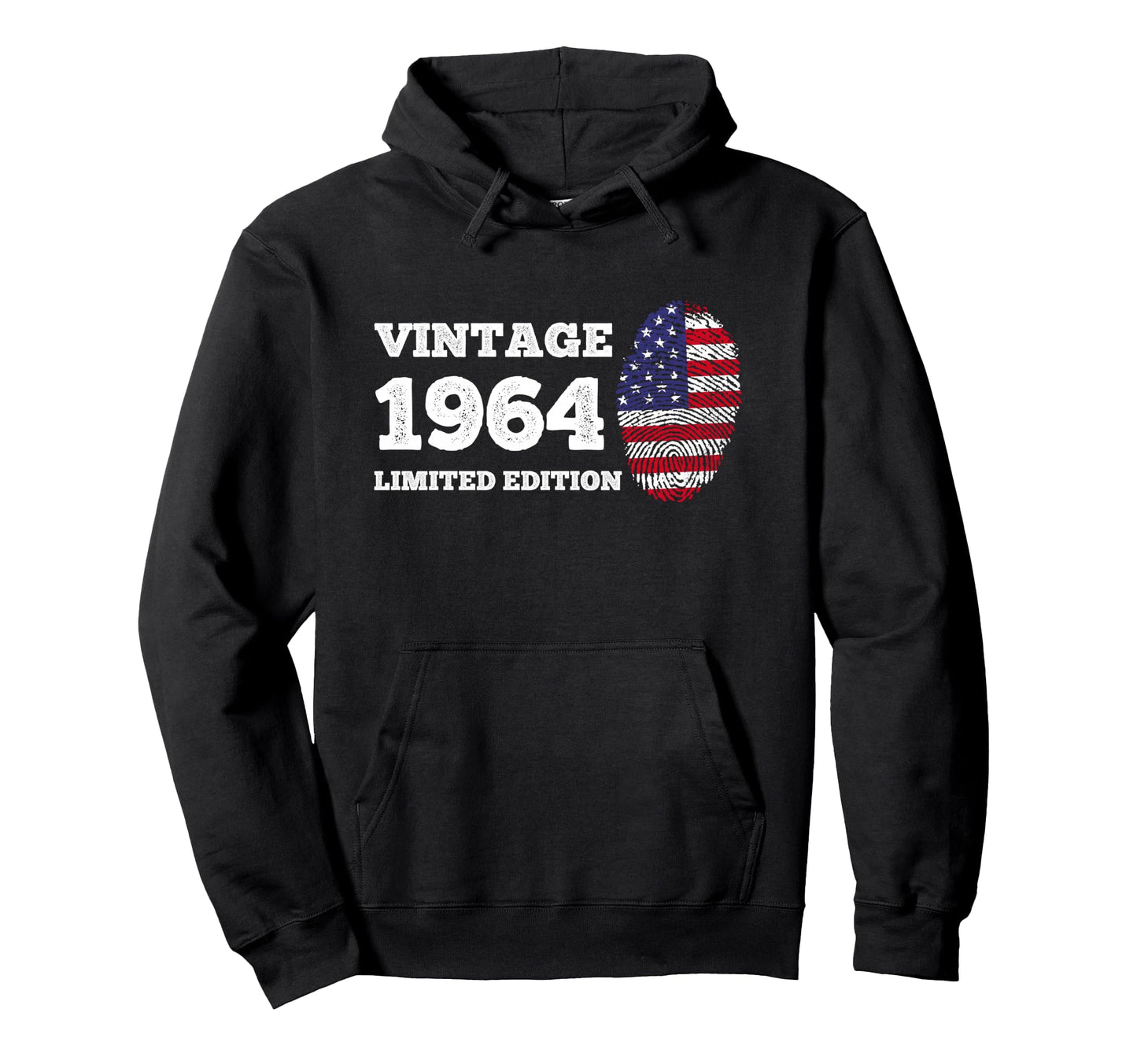 1964 Usa American Flag 62 Year Old Hoodie - Casual Everyday Wear Unisex - T-Shirt, Sweatshirt, Hoodie