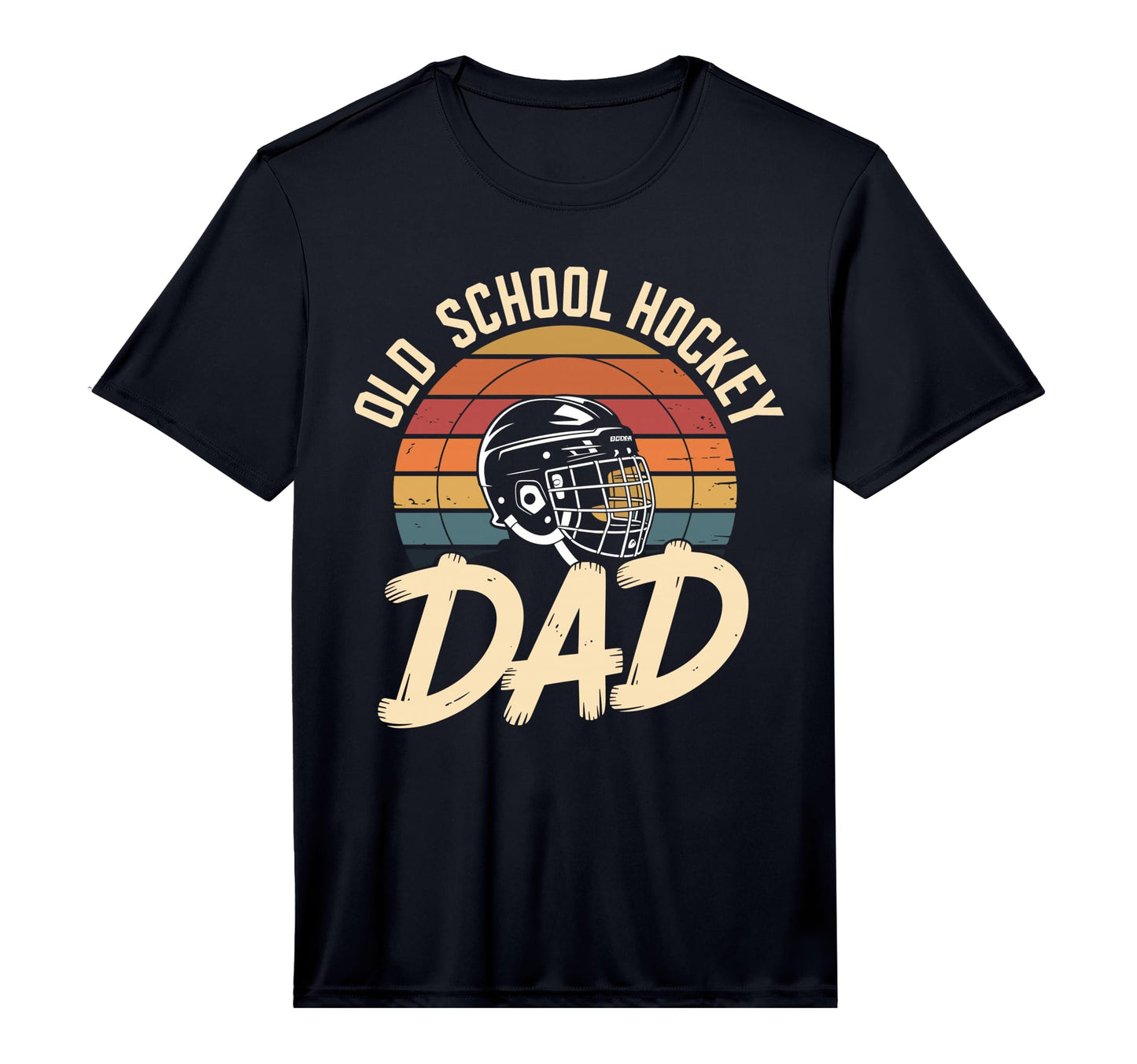 Mens Old School Hockey Dad Ice Hockey T-Shirt - Trendy Graphic Men Women - T-Shirt, Sweatshirt, Hoodie