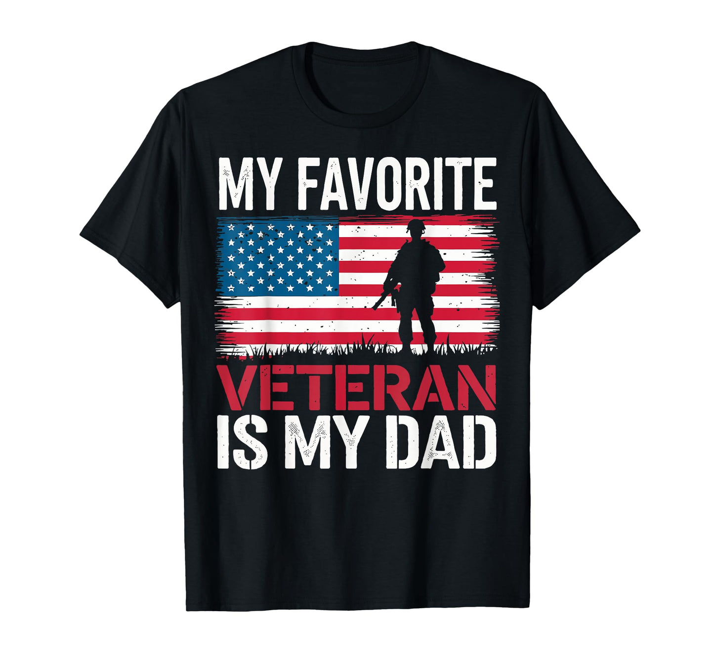 Usa Dad Veteran Father Military Sweatshirt - Fun Novelty Design for Adults - T-Shirt, Sweatshirt, Hoodie
