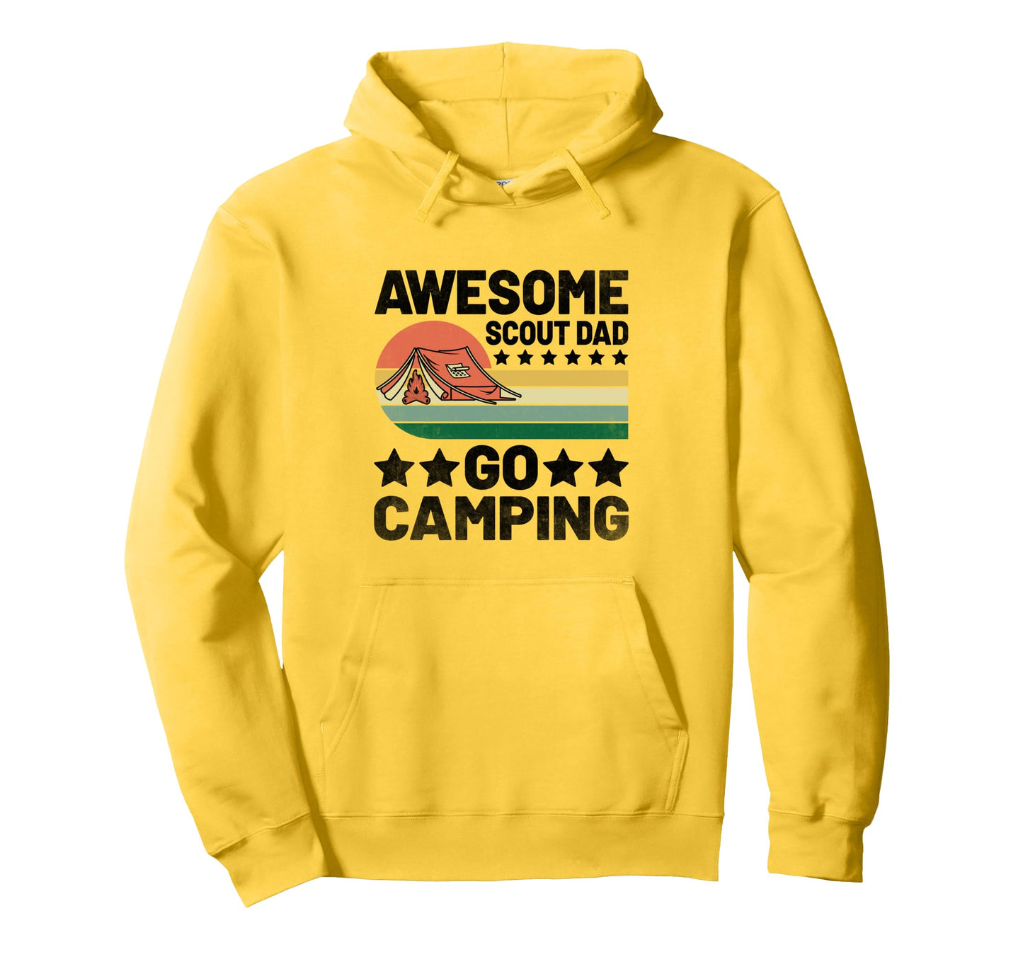 Awesome Scout Dad Go Camping Scouting Hoodie - Minimalist Print Men Women - T-Shirt, Sweatshirt, Hoodie