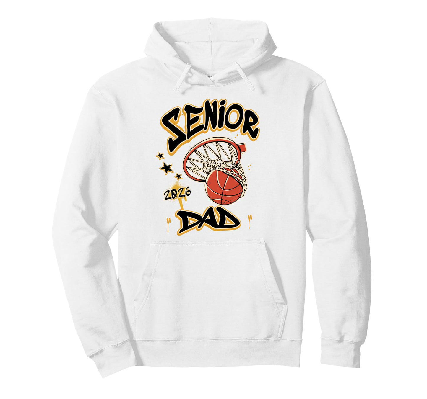 Proud Senior Basketball Dad 2026 Hoodie - Minimalist Print Men Women - T-Shirt, Sweatshirt, Hoodie