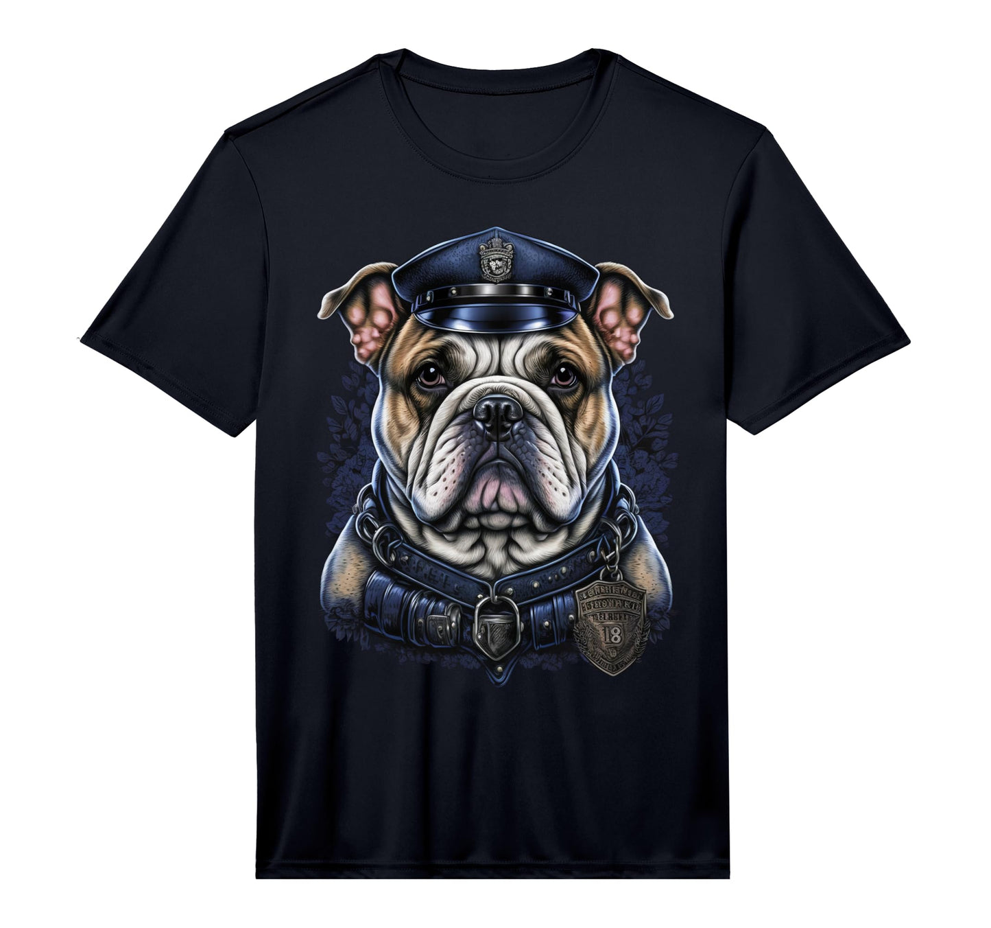 Police Officer Bulldog Cop Dog Police T-Shirt - Aesthetic Graphic Unisex - T-Shirt, Sweatshirt, Hoodie