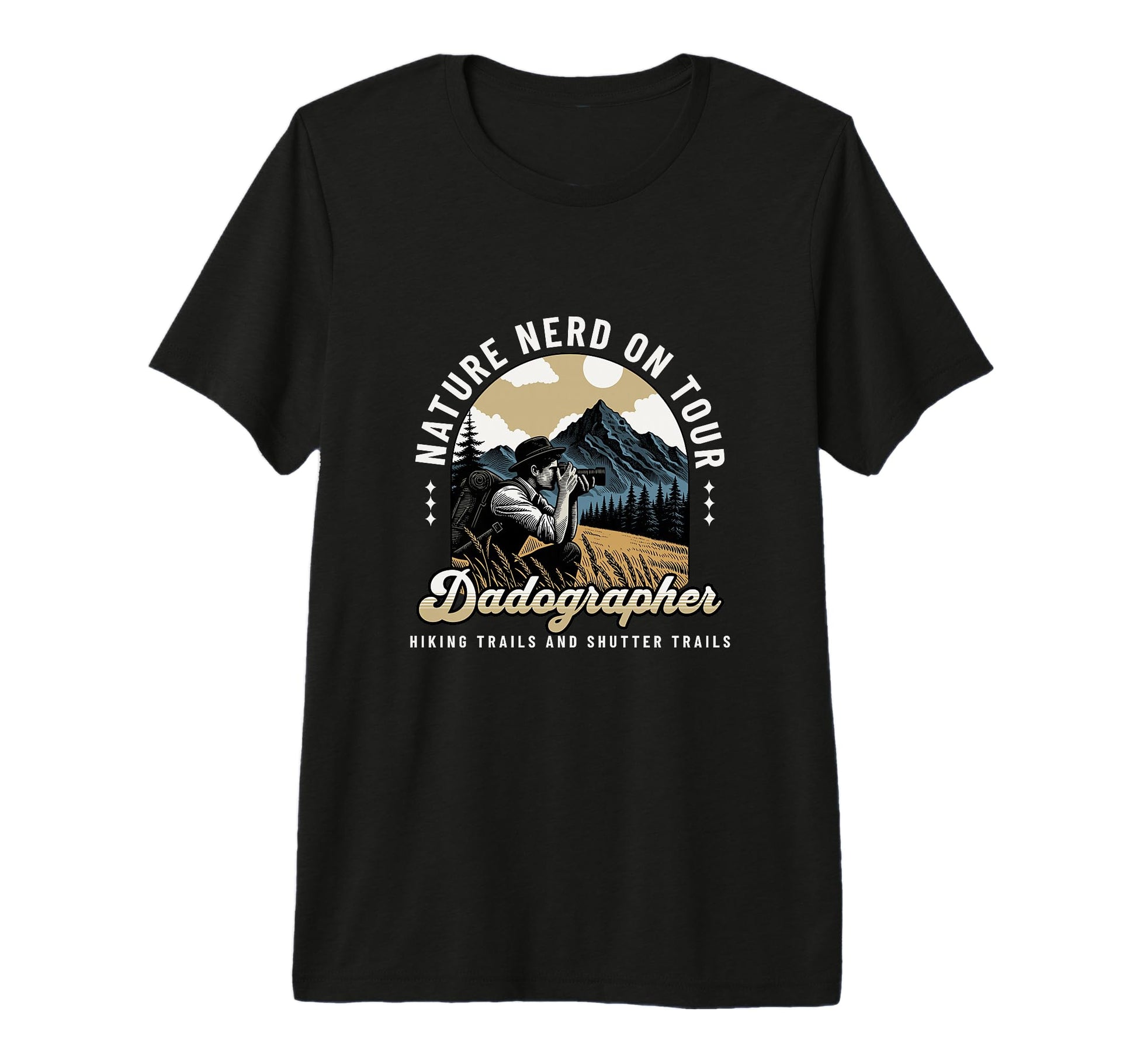 Mens Dadographer Dad Photographer Funny T-Shirt - Custom Art Print Unisex - T-Shirt, Sweatshirt, Hoodie