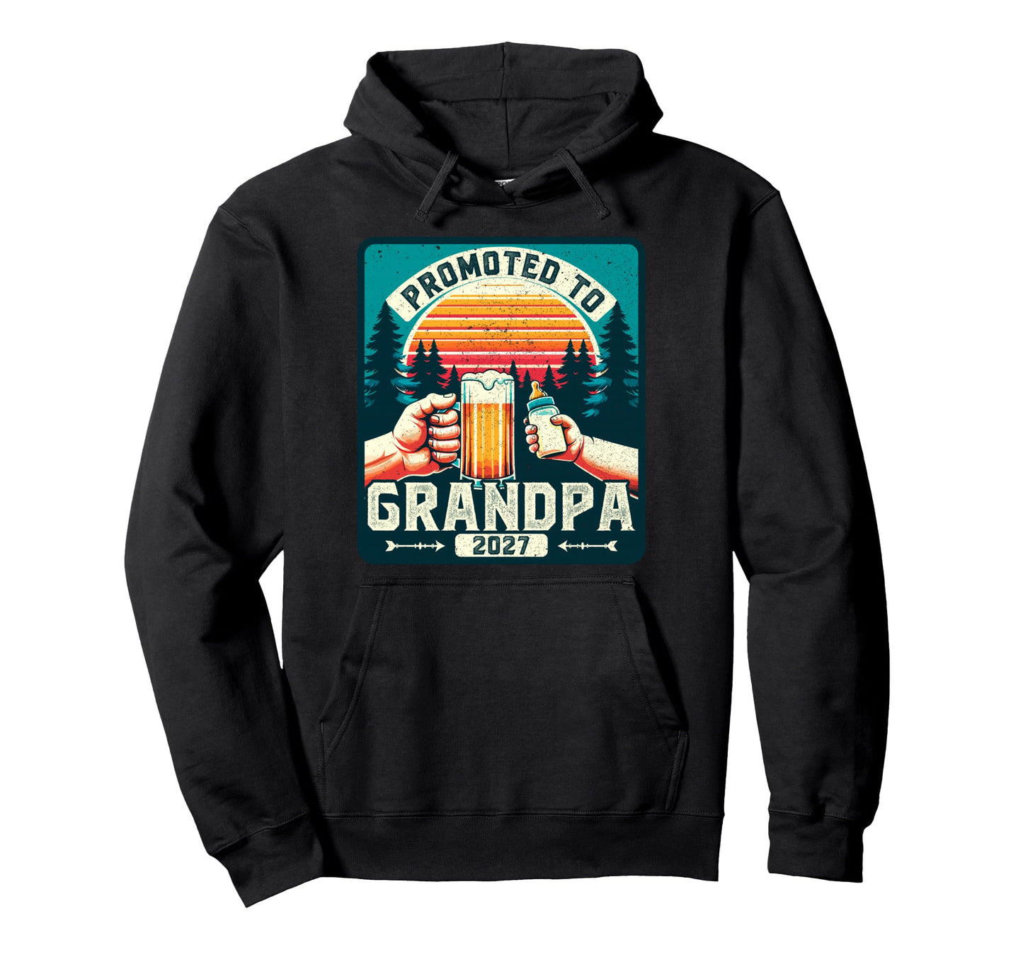 Promoted To Grandpa 2027 Soon To Be Hoodie - Aesthetic Graphic Men Women - T-Shirt, Sweatshirt, Hoodie