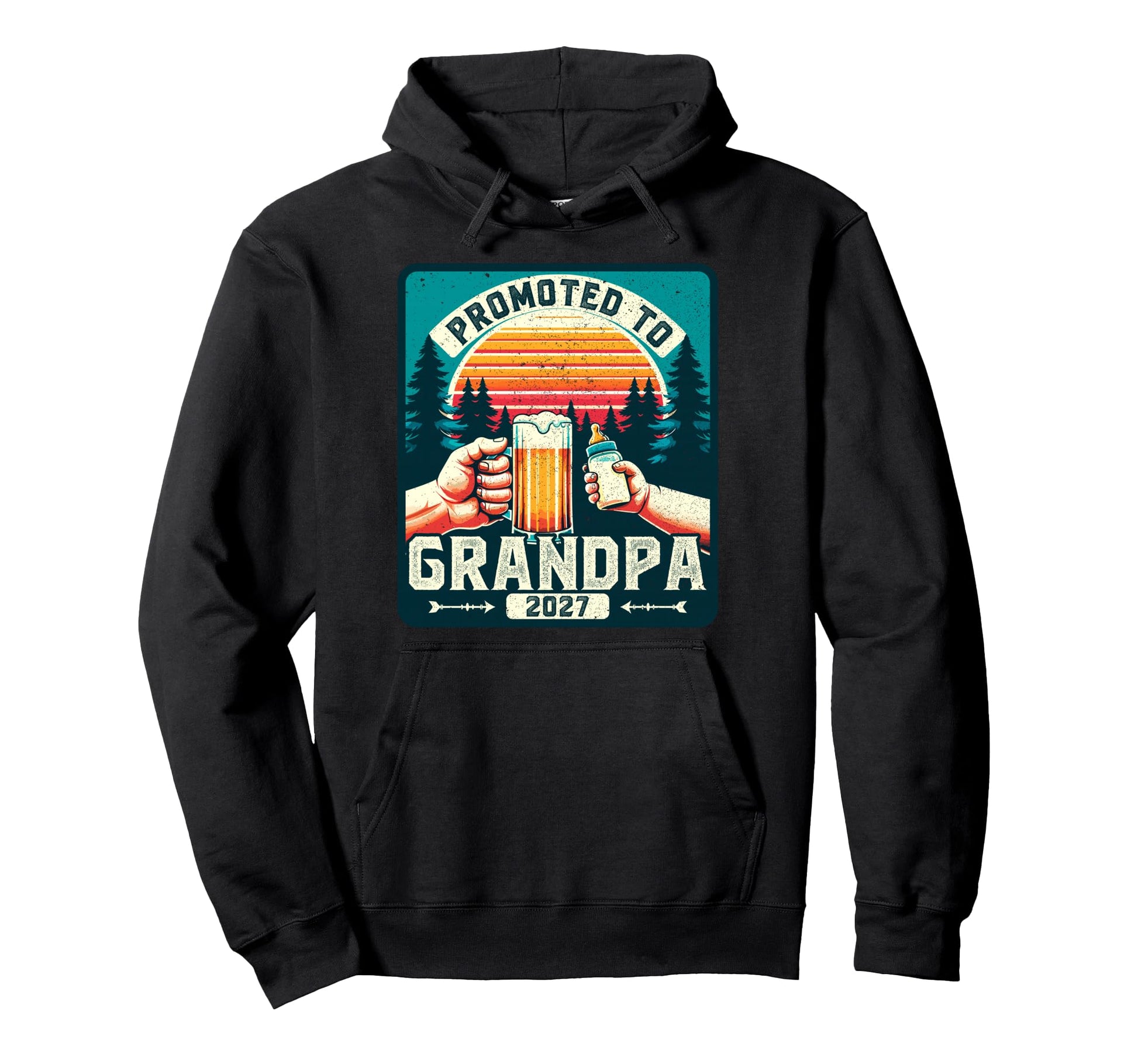 Promoted To Grandpa 2027 Soon To Be Hoodie - Aesthetic Graphic Men Women - T-Shirt, Sweatshirt, Hoodie
