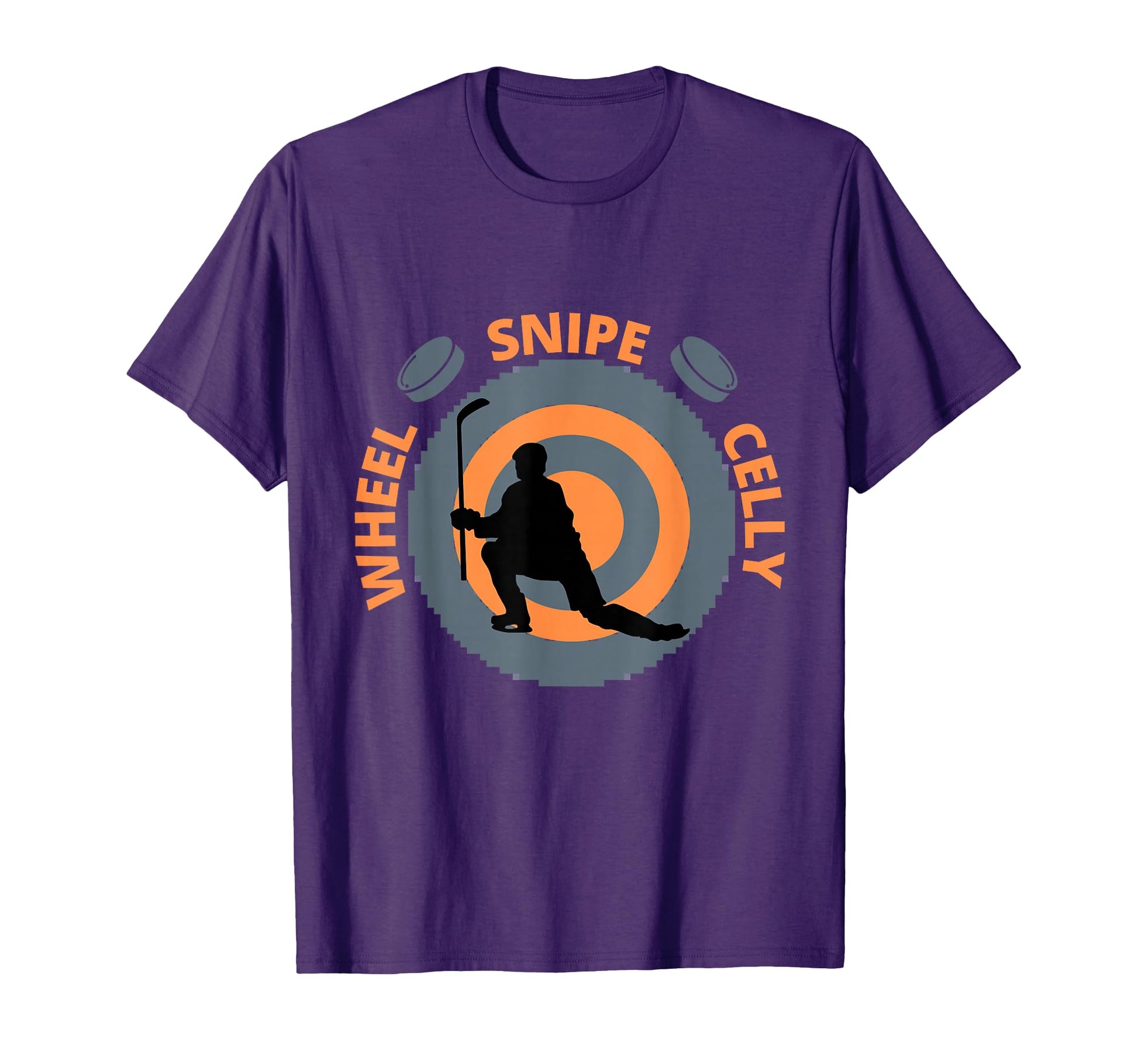 Funny Hockey Celebrations Wheel T-Shirt - Minimalist Print for Adults - T-Shirt, Sweatshirt, Hoodie