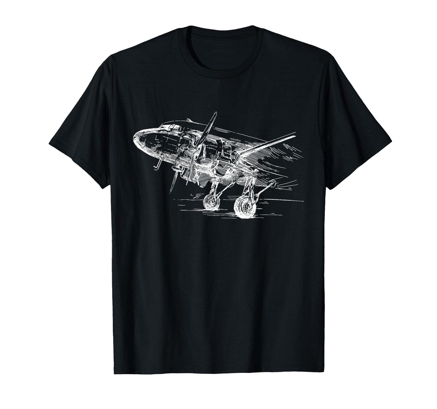 Dc 3 Airplane Plane Husband Dad T-Shirt - Aesthetic Graphic Unisex - T-Shirt, Sweatshirt, Hoodie