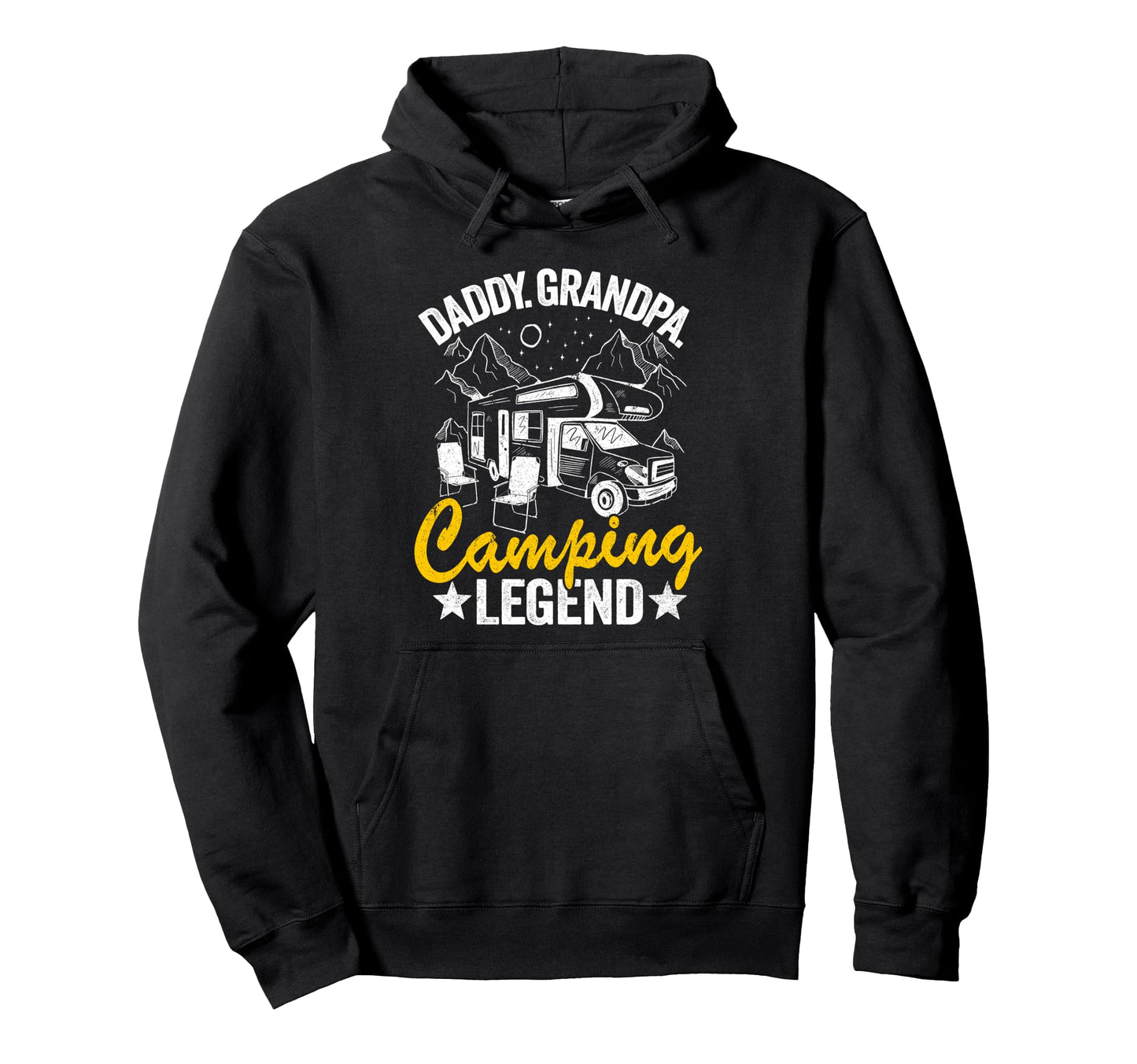 Daddy Grandpa Camping Legend Rv Camper Dad Hoodie - Unique Graphic Unisex - T-Shirt, Sweatshirt, Hoodie