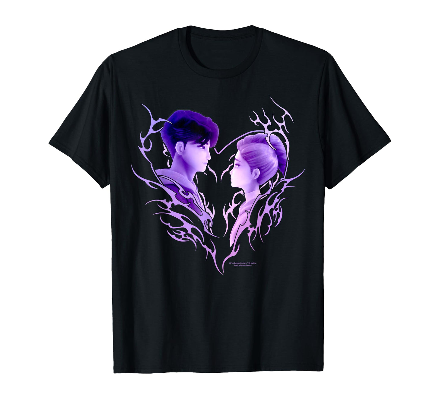 Kpop Demon Hunters Jinu Rumi Heart T-Shirt - Novelty Apparel Men Women - T-Shirt, Sweatshirt, Hoodie