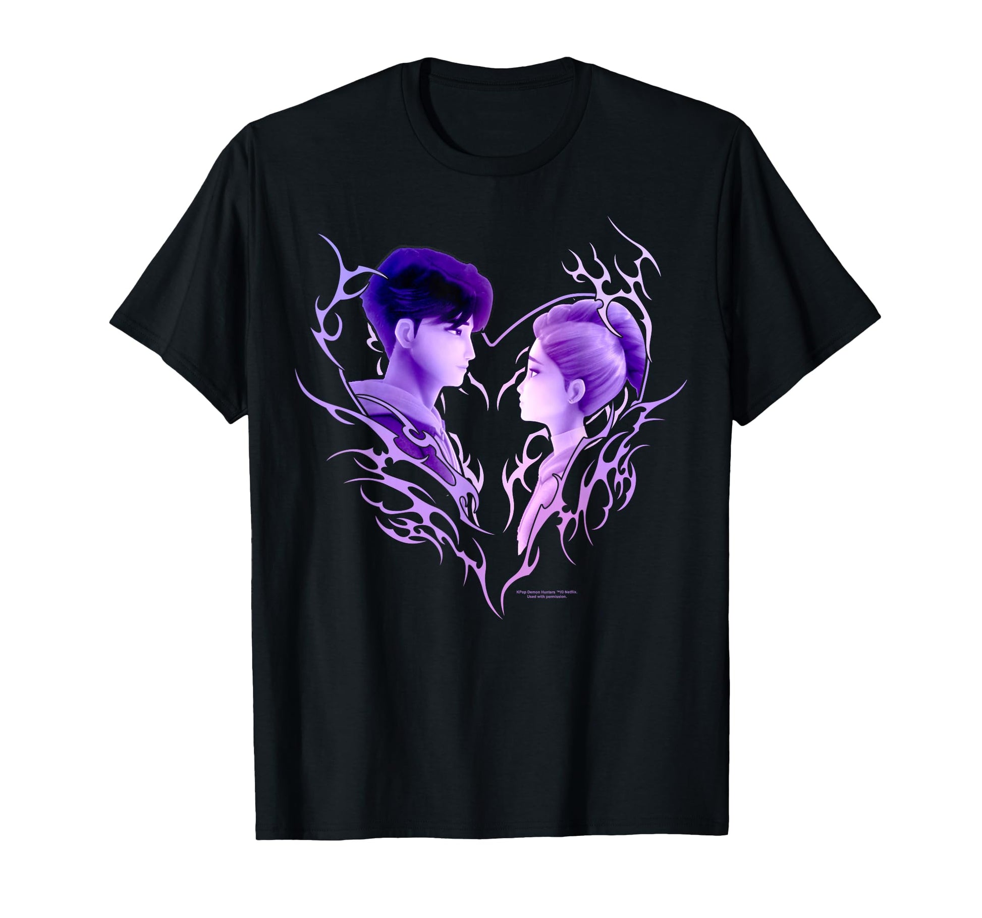 Kpop Demon Hunters Jinu Rumi Heart T-Shirt - Novelty Apparel Men Women - T-Shirt, Sweatshirt, Hoodie