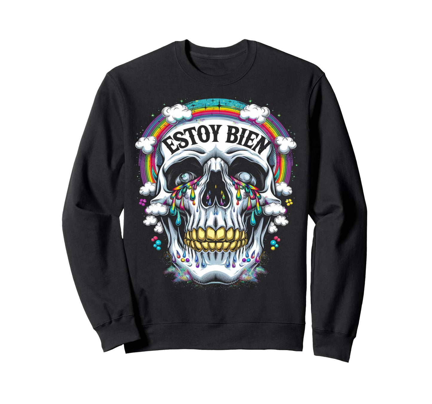 Spanish Mens Womens Tops Skeleton Meme Sweatshirt - Unique Graphic Unisex - T-Shirt, Sweatshirt, Hoodie