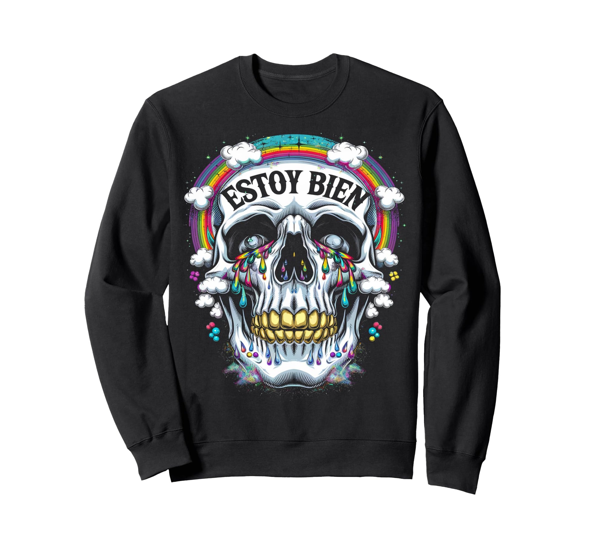 Spanish Mens Womens Tops Skeleton Meme Sweatshirt - Unique Graphic Unisex - T-Shirt, Sweatshirt, Hoodie