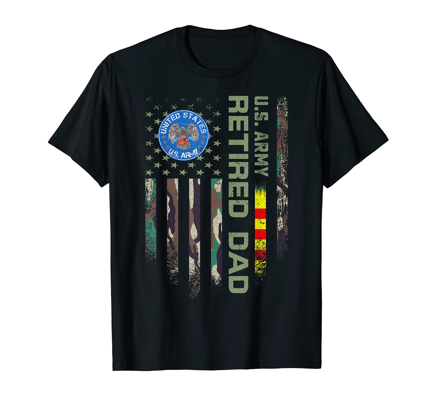 Usa Camo Flag Us Army Vietnam Veteran T-Shirt - Novelty Apparel Men Women - T-Shirt, Sweatshirt, Hoodie