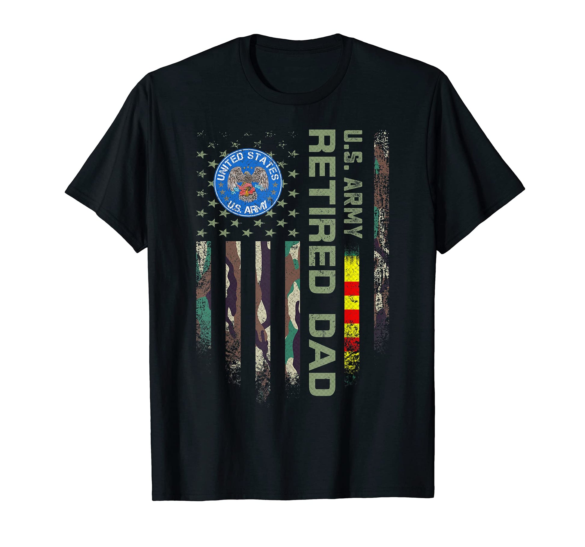 Usa Camo Flag Us Army Vietnam Veteran T-Shirt - Novelty Apparel Men Women - T-Shirt, Sweatshirt, Hoodie