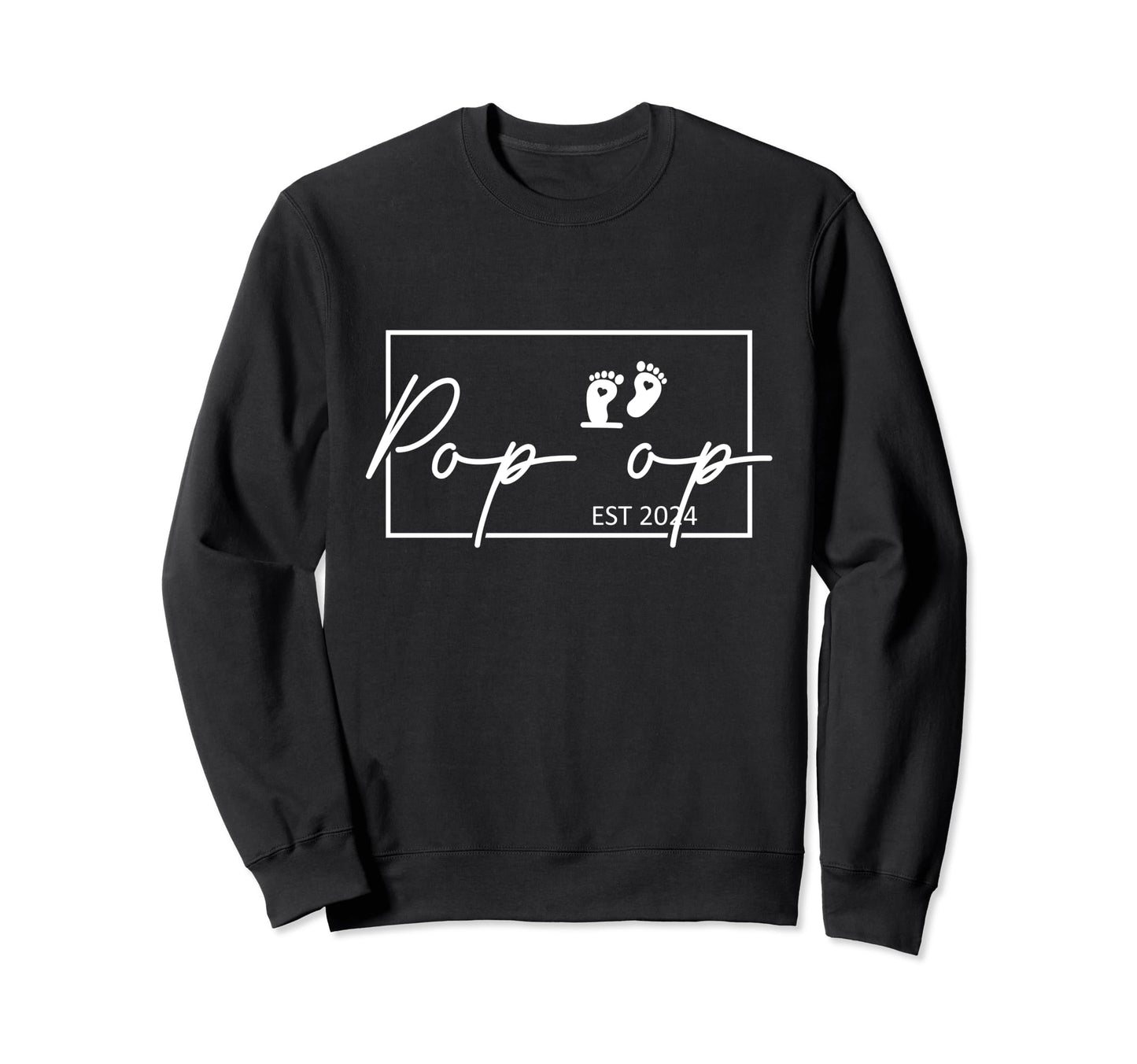 Pop Op Established Est 2024 Feet Sweatshirt - Aesthetic Graphic Men Women - T-Shirt, Sweatshirt, Hoodie
