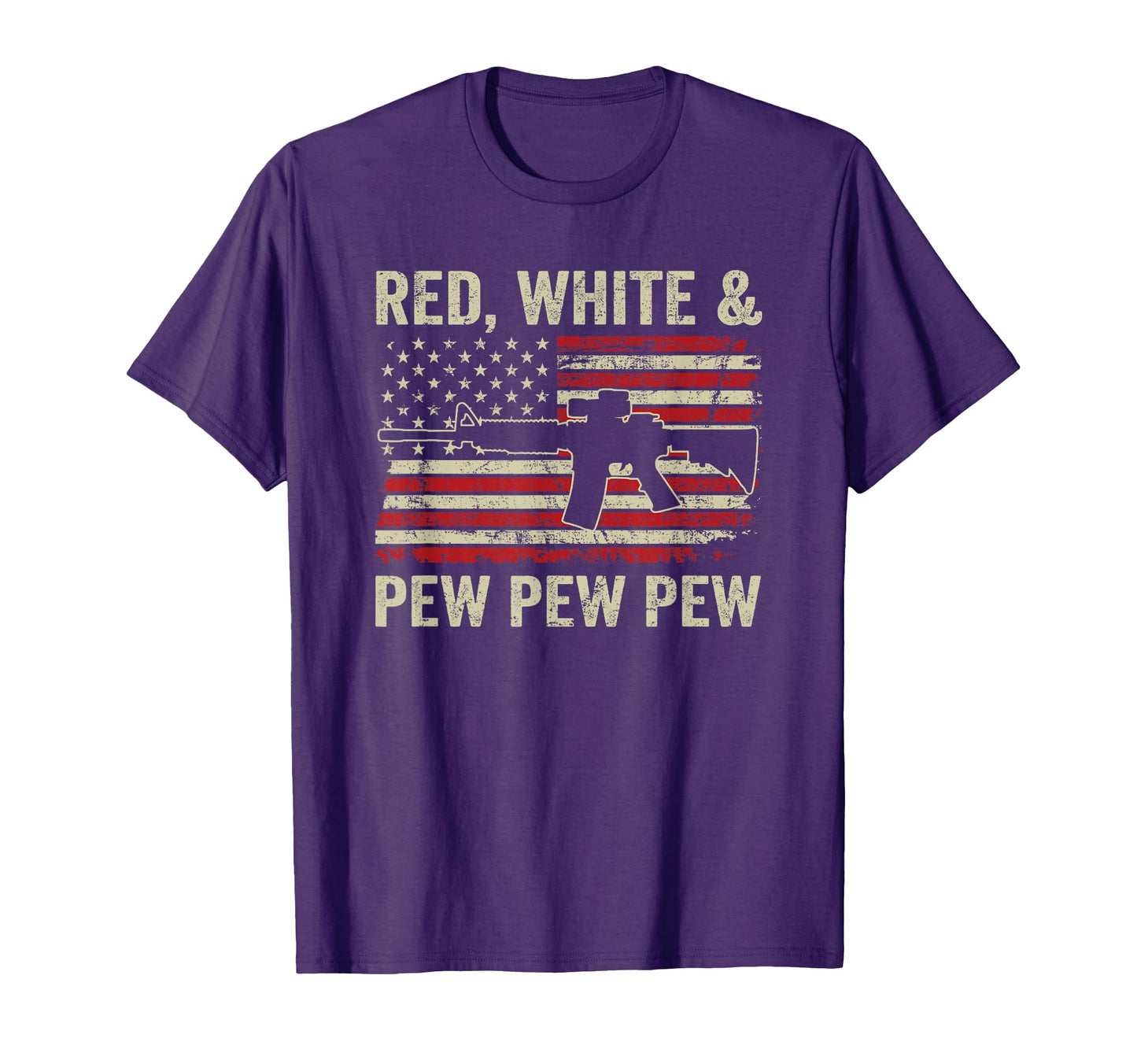 Red White And Pew Patriotic Pro T-Shirt - Casual Everyday Wear for Adults - T-Shirt, Sweatshirt, Hoodie