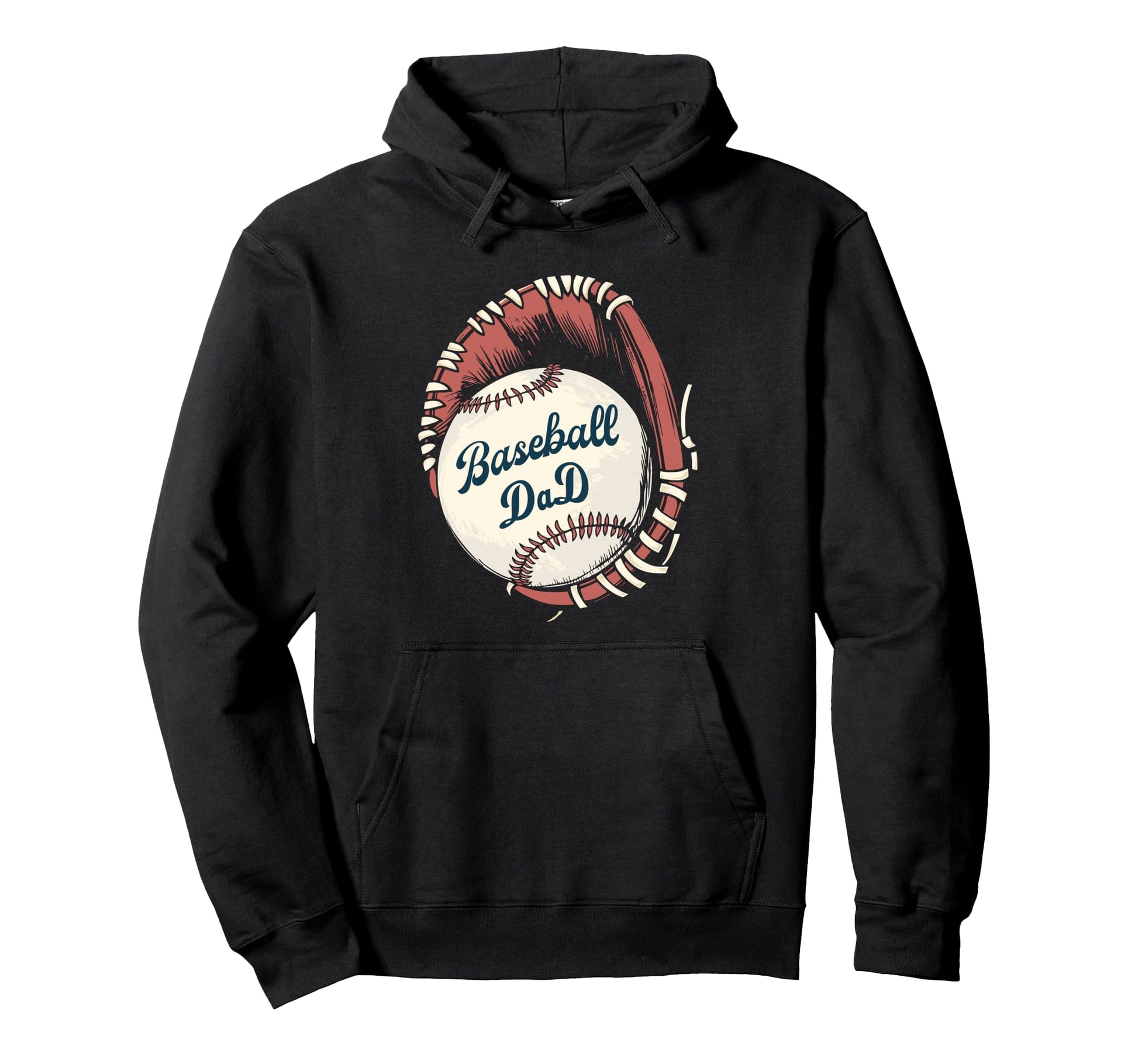 Baseball Dad Softball Glove And Ball Hoodie - Unique Graphic for Adults - T-Shirt, Sweatshirt, Hoodie