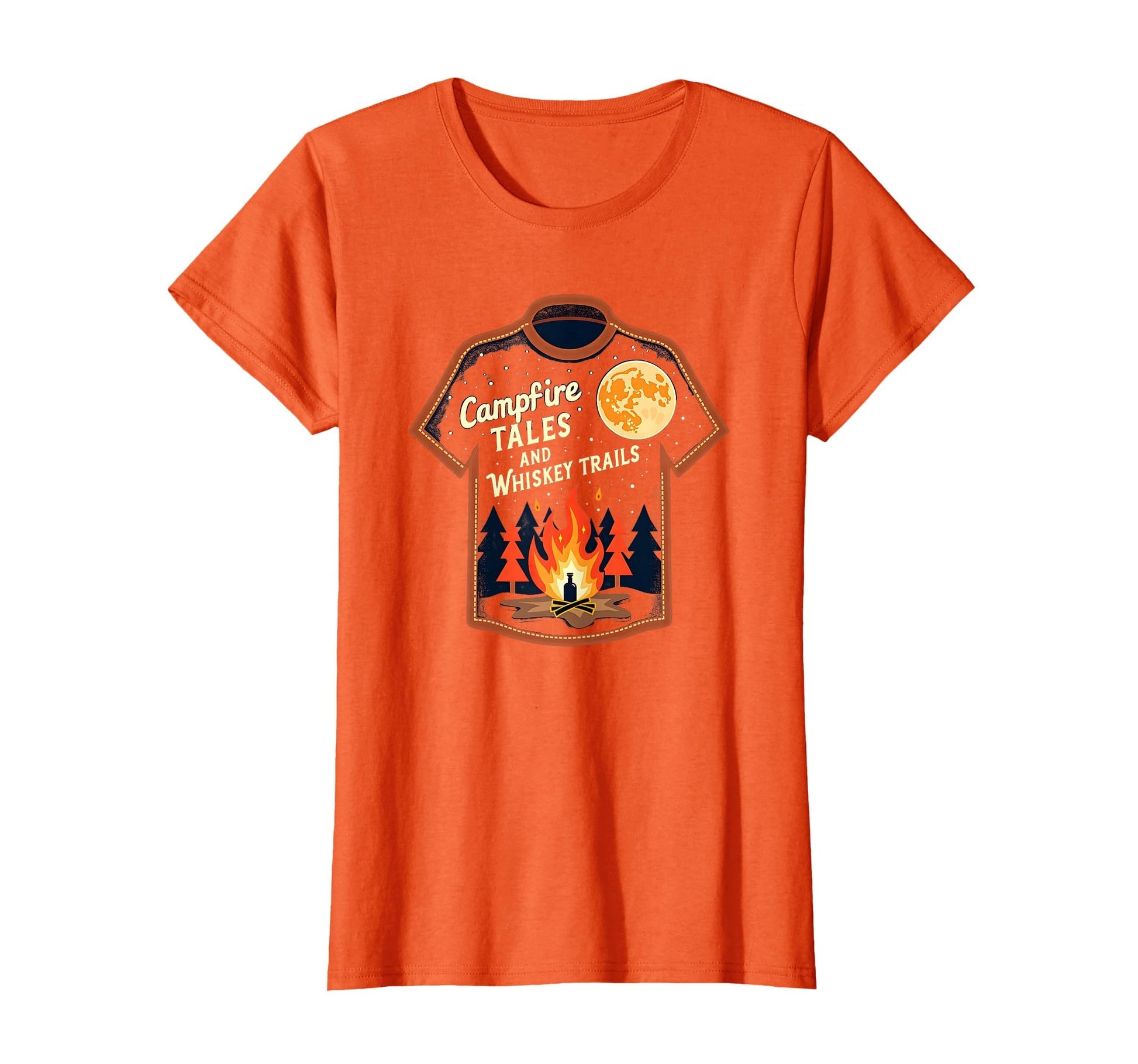 Cowboy Dad Campfire Tales And Whiskey T-Shirt - Trendy Graphic for Adults - T-Shirt, Sweatshirt, Hoodie