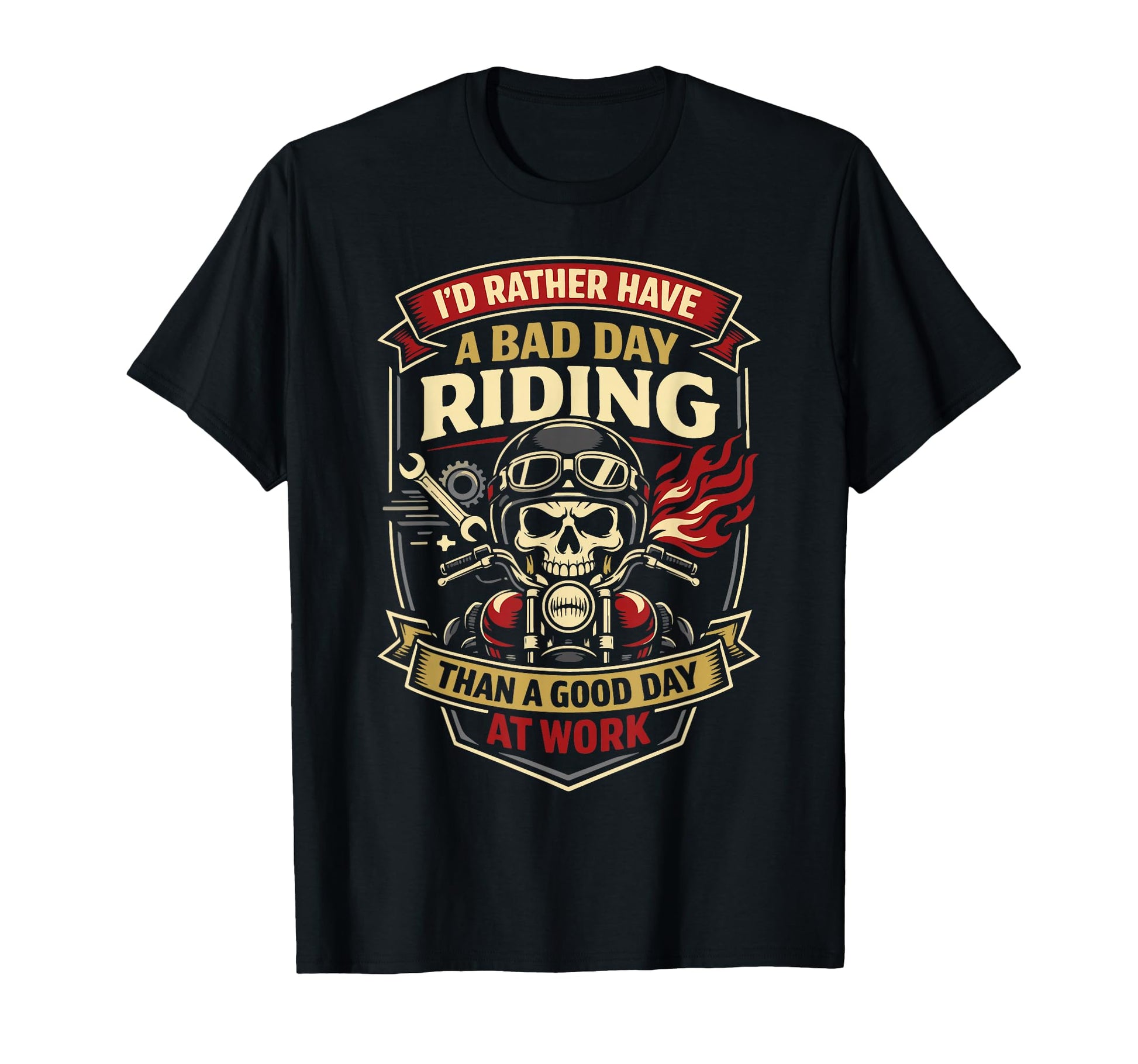 Motorcycle Biker Id Rather Have Bad T-Shirt - Aesthetic Graphic Men Women - T-Shirt, Sweatshirt, Hoodie