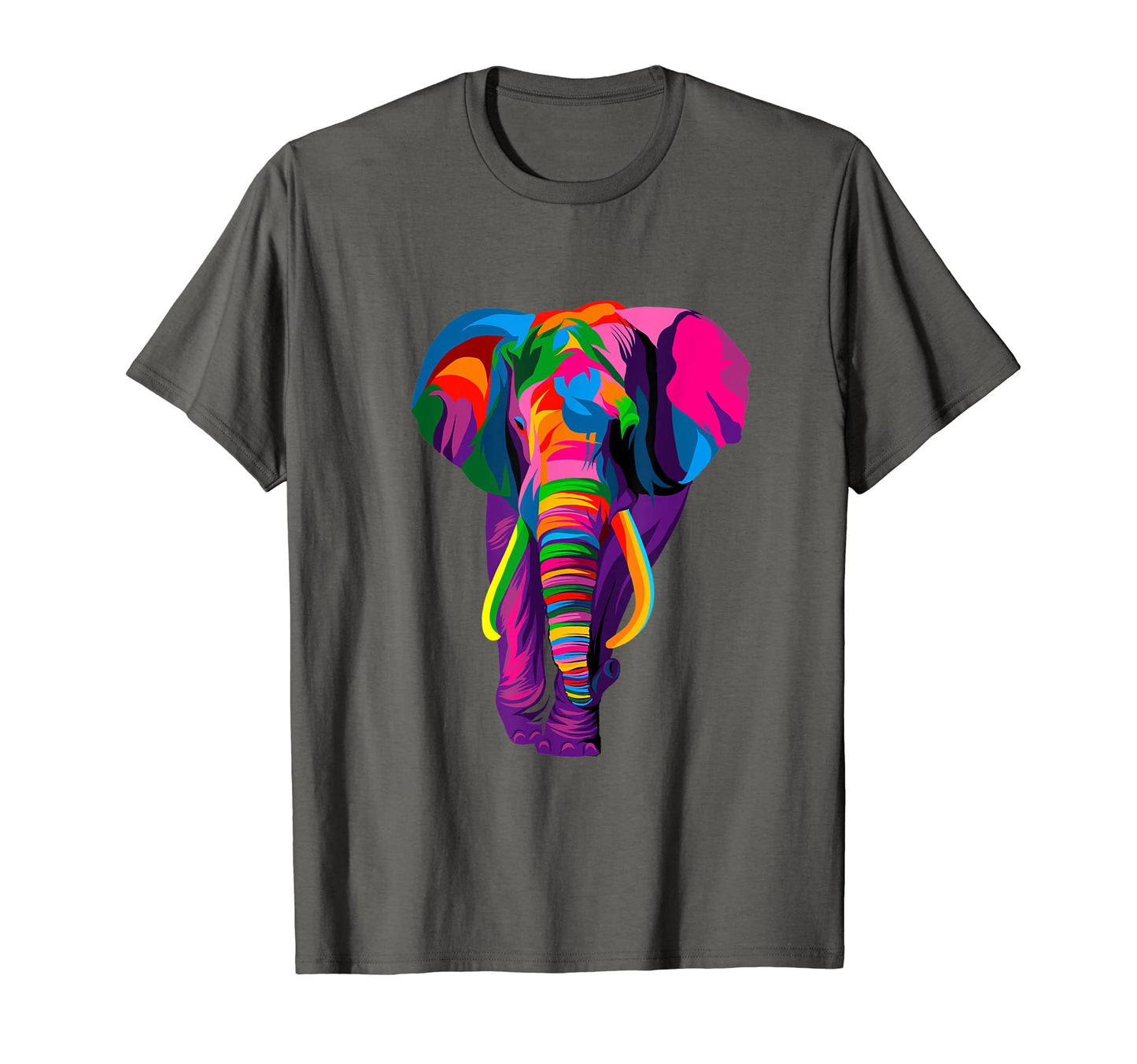 Colorful Elephant Pop Art Rainbow T-Shirt - Unique Graphic for Adults - T-Shirt, Sweatshirt, Hoodie