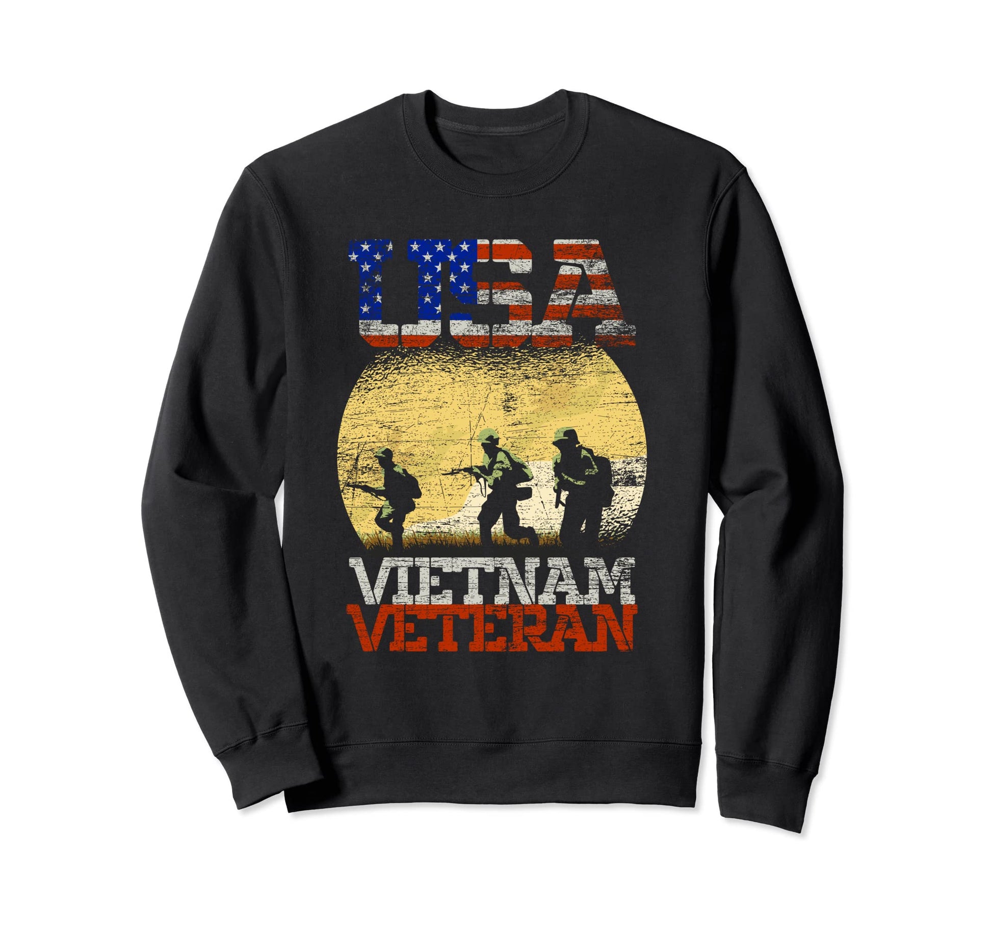 Patriotic American Proud Veteran Hoodie - Graphic Print Unisex - T-Shirt, Sweatshirt, Hoodie