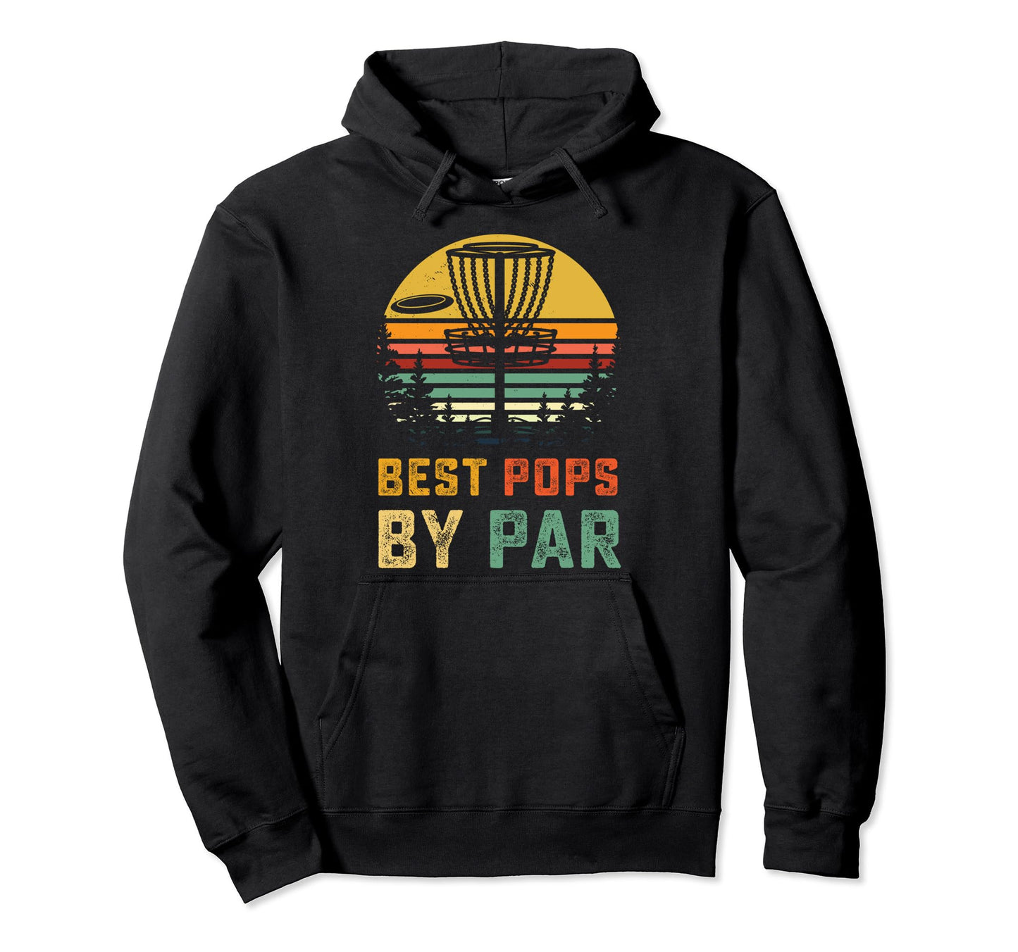 Best Pops Disc Golf Gift Papa Hoodie - Custom Art Print for Adults - T-Shirt, Sweatshirt, Hoodie