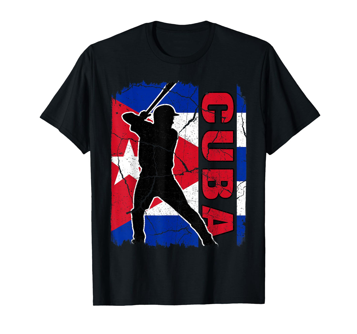 Cuban Baseball Player Cuba Flag Baseball T-Shirt - Novelty Apparel Unisex - T-Shirt, Sweatshirt, Hoodie