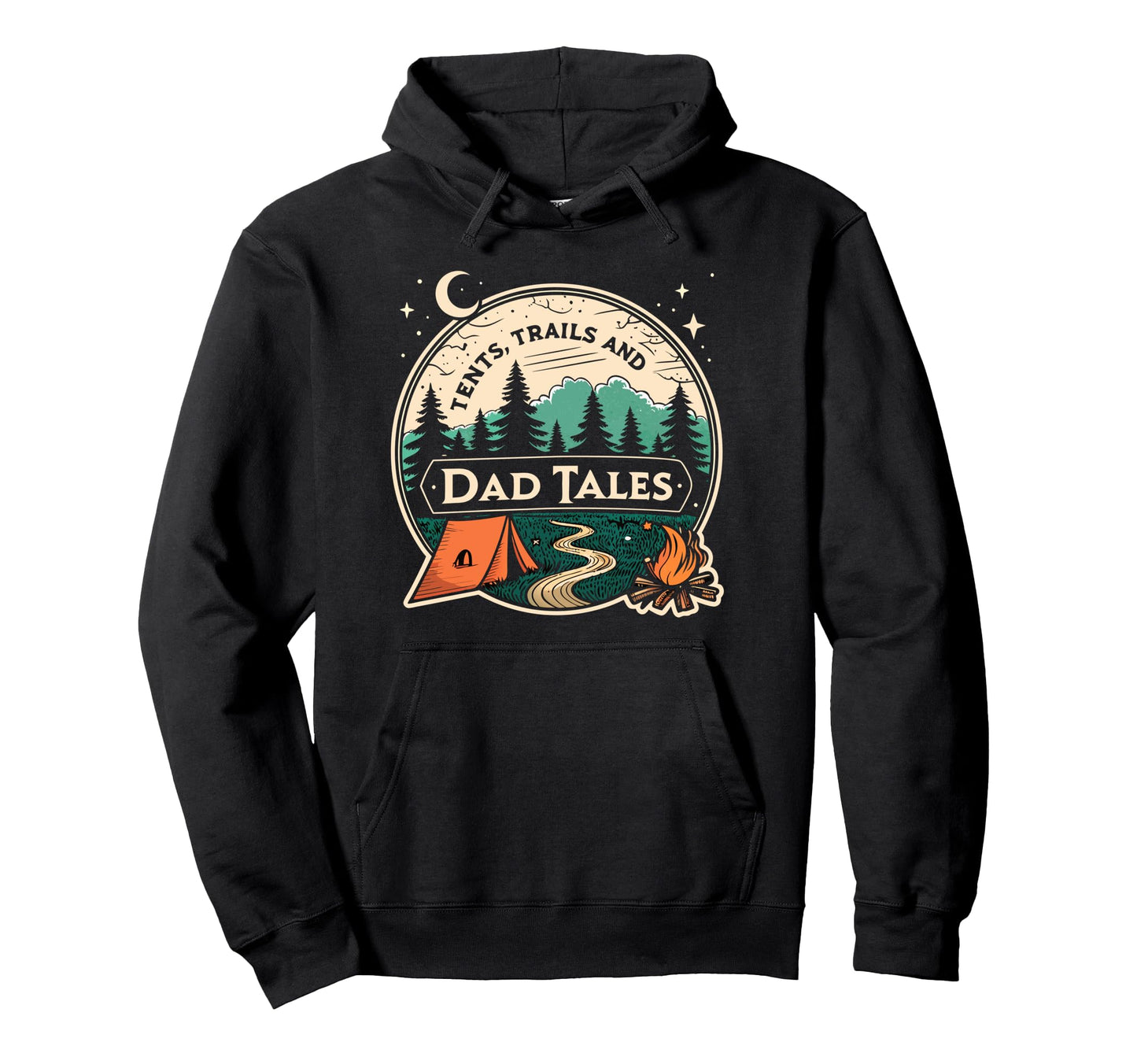 Dads Wilderness Retreat Family Camping Hoodie - Trendy Graphic Men Women - T-Shirt, Sweatshirt, Hoodie