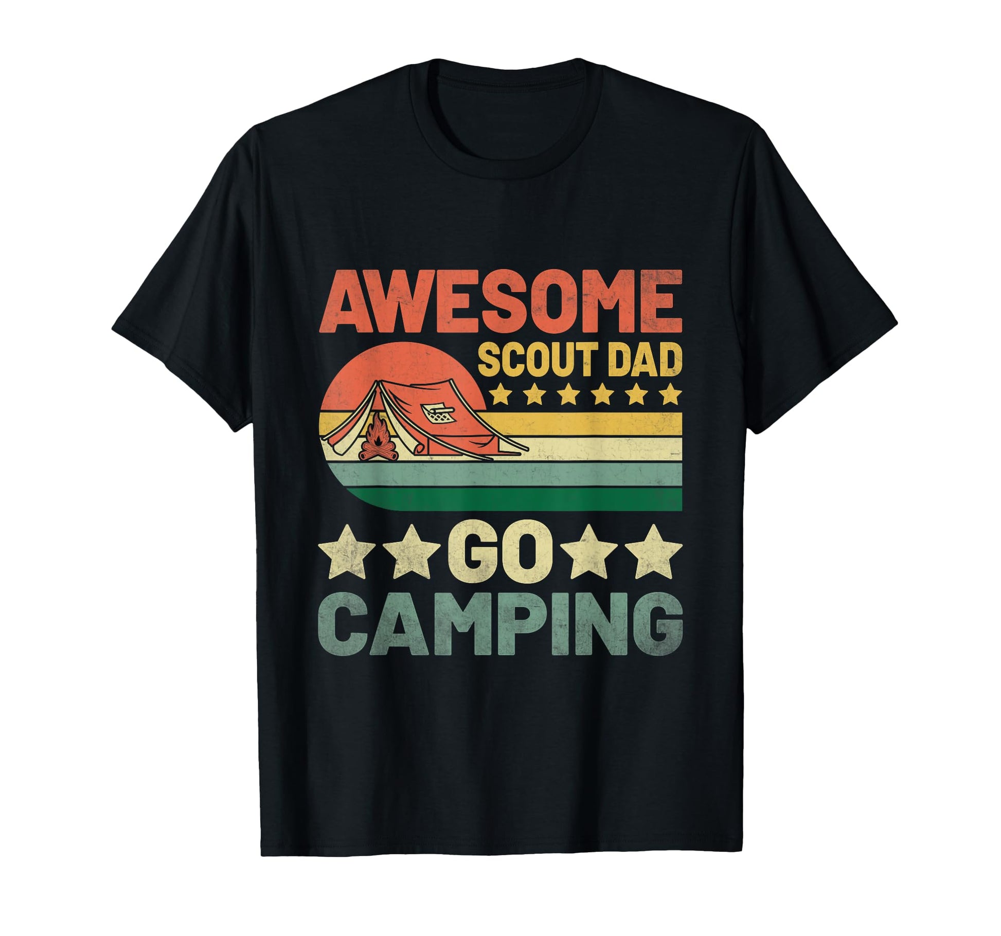 Awesome Scout Dad Go Camping Scouting T-Shirt - Minimalist Print Men Women - T-Shirt, Sweatshirt, Hoodie