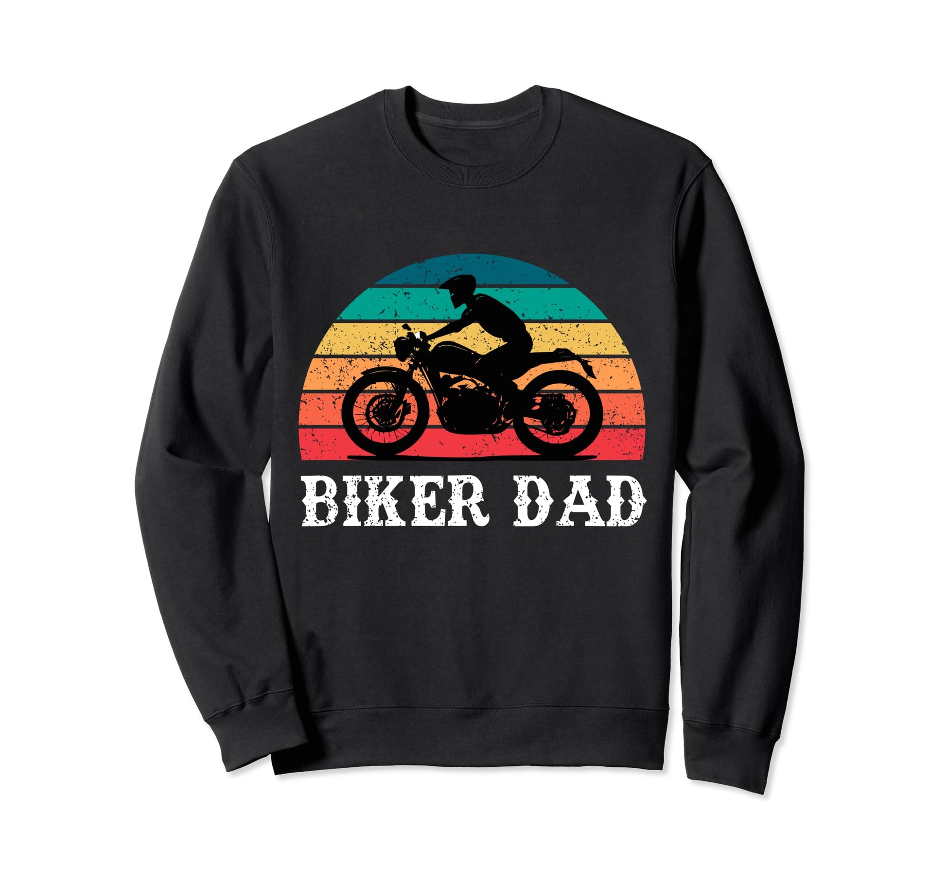 Vintatge Biker Dad Motorcycle Rider Sweatshirt - Graphic Print Men Women - T-Shirt, Sweatshirt, Hoodie