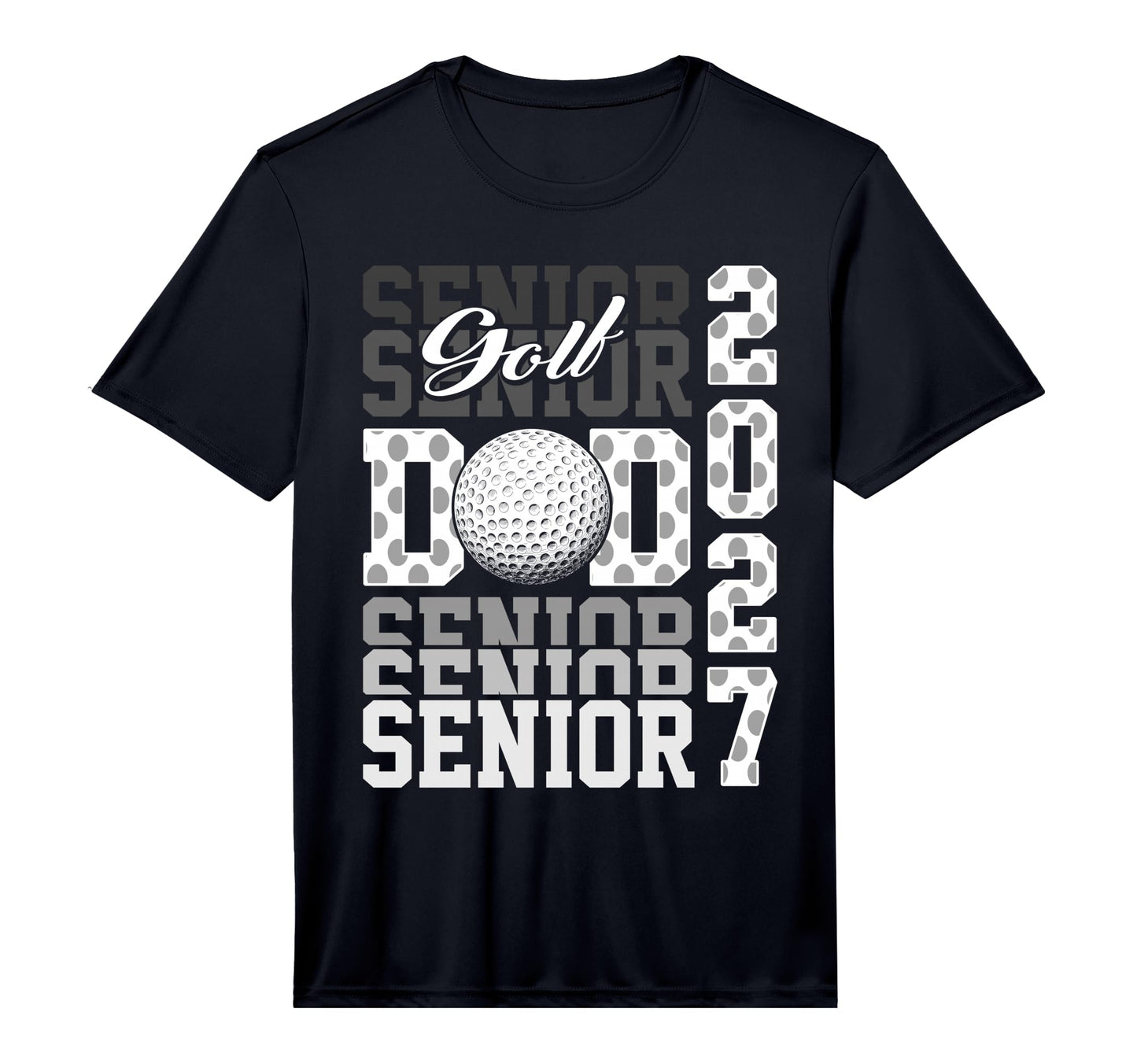 Senior 2027 Golf Dad Proud Family T-Shirt - Minimalist Print Unisex - T-Shirt, Sweatshirt, Hoodie