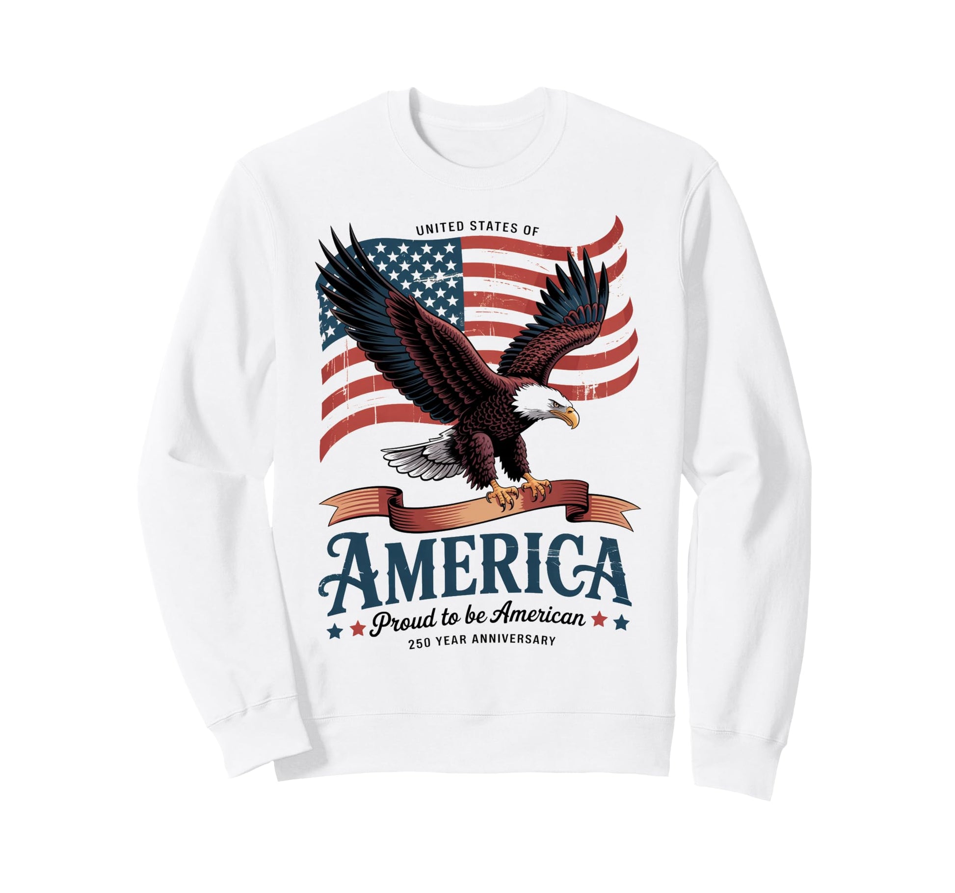 United States 250 Year Anniversary Hoodie - Custom Art Print for Adults - T-Shirt, Sweatshirt, Hoodie