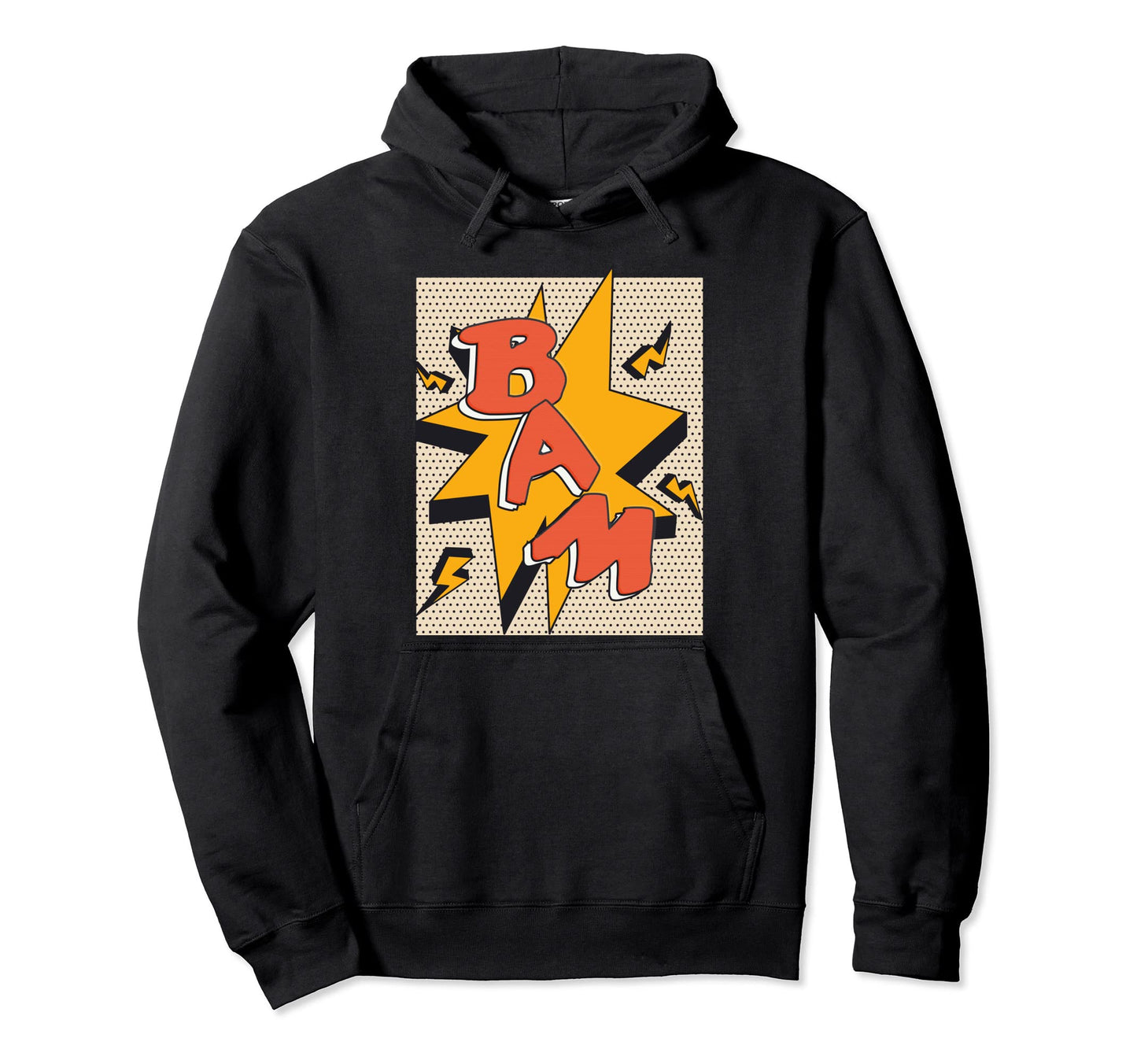 Pop Art 60S Comic Speech Bubble Bam Hoodie - Fun Novelty Design Men Women - T-Shirt, Sweatshirt, Hoodie