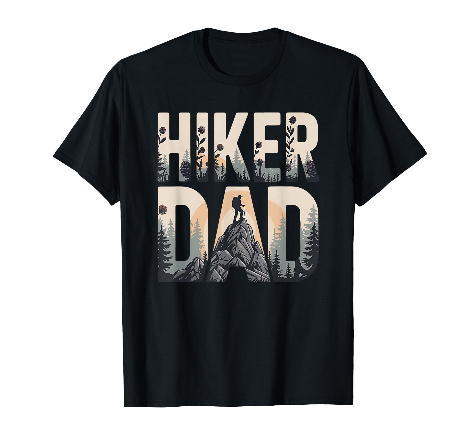 Hiker Dad Mountain Hiking Forest T-Shirt - Novelty Apparel for Adults - T-Shirt, Sweatshirt, Hoodie