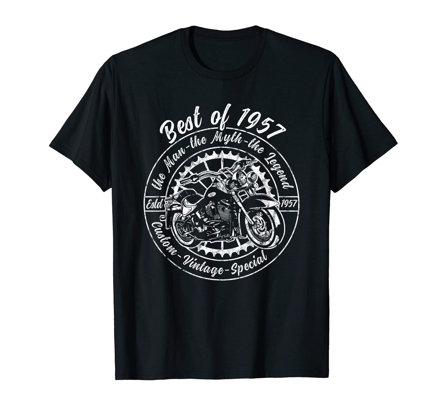 Motorcycle Best 1957 Birthday Dad T-Shirt - Streetwear Style for Adults - T-Shirt, Sweatshirt, Hoodie
