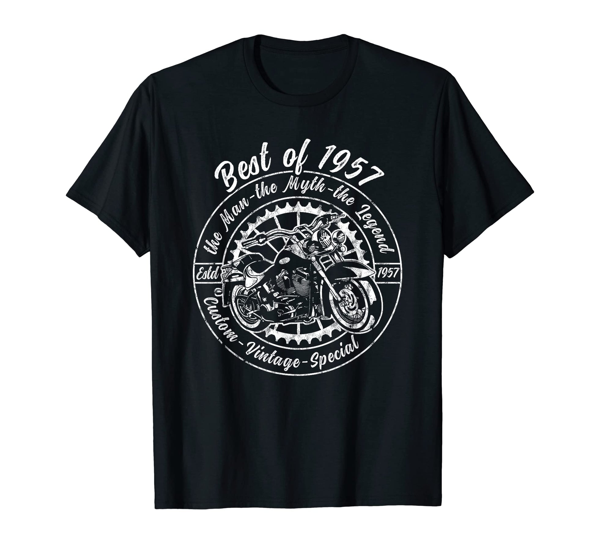 Motorcycle Best 1957 Birthday Dad T-Shirt - Streetwear Style for Adults - T-Shirt, Sweatshirt, Hoodie