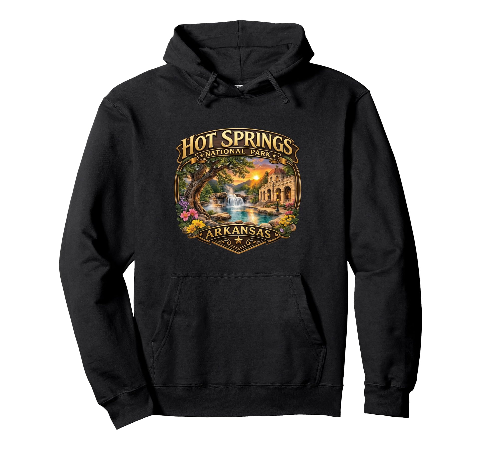 Hot Springs National Park Arkansas Hoodie - Novelty Apparel Men Women - T-Shirt, Sweatshirt, Hoodie