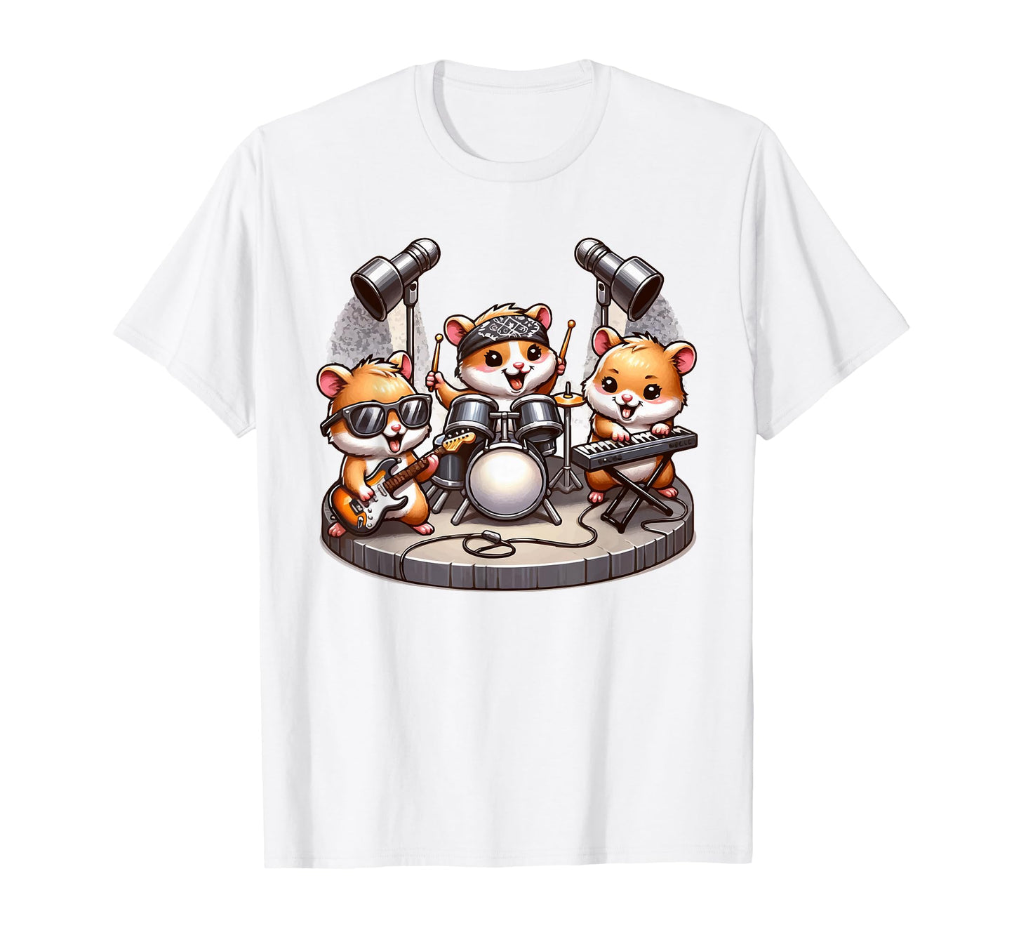 Hamster Rock Band Jam Session Musician T-Shirt - Trendy Graphic Men Women - T-Shirt, Sweatshirt, Hoodie