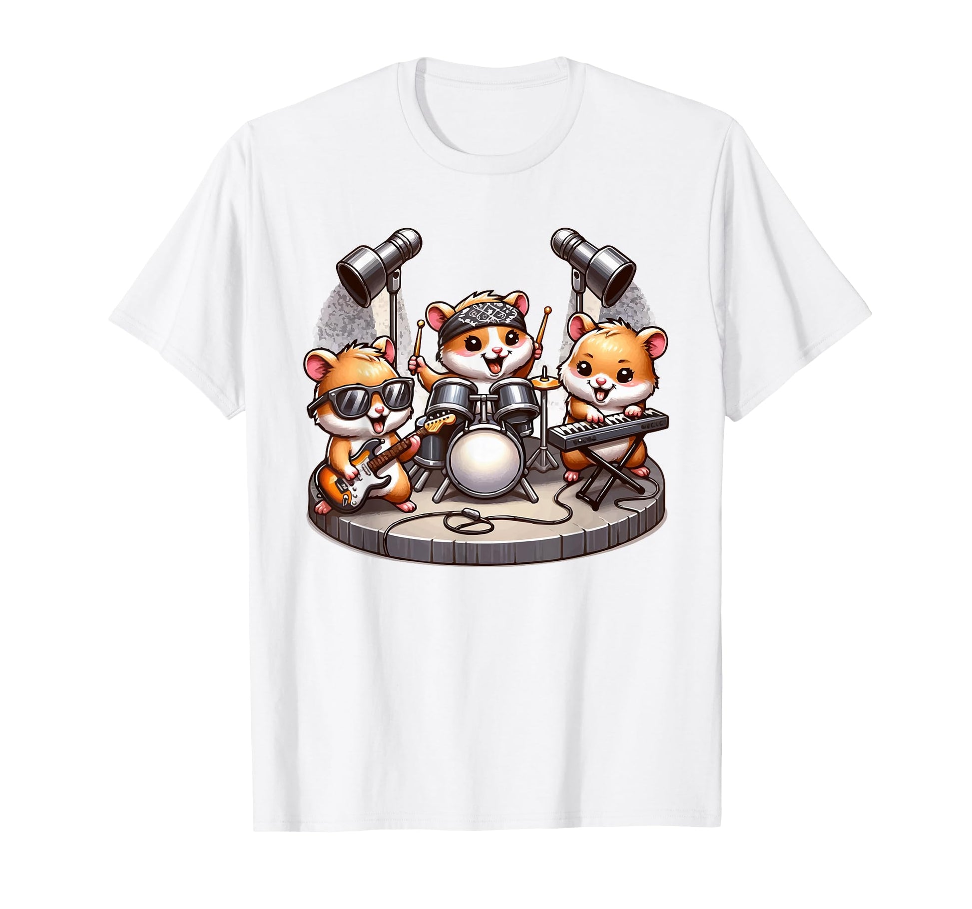 Hamster Rock Band Jam Session Musician T-Shirt - Trendy Graphic Men Women - T-Shirt, Sweatshirt, Hoodie