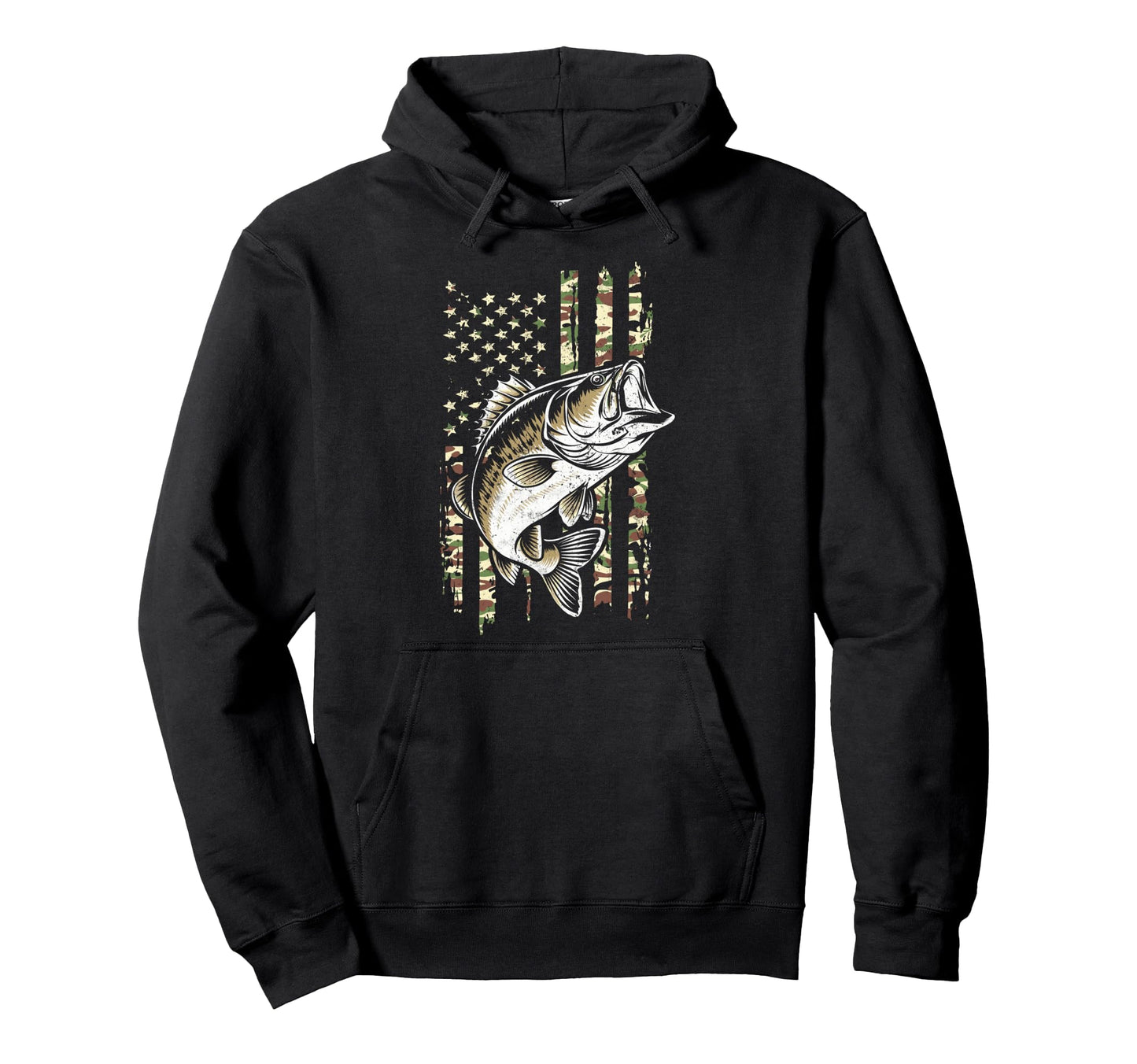 Us Camouflage Flag Fishing Lover Fish Hoodie - Graphic Print for Adults - T-Shirt, Sweatshirt, Hoodie