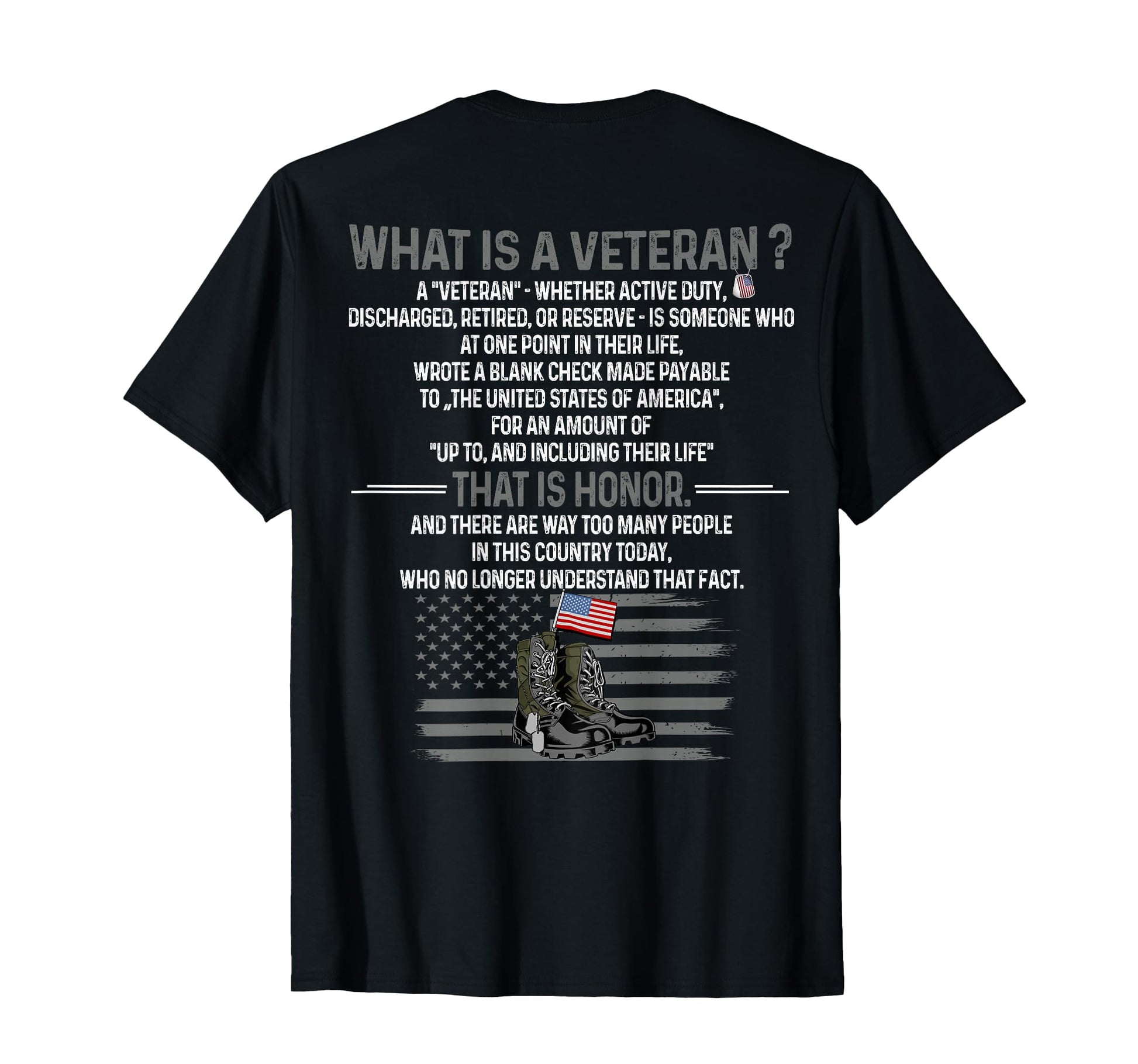 What Is Veteran That Is Honor Themed T-Shirt - Fun Novelty Design Unisex - T-Shirt, Sweatshirt, Hoodie