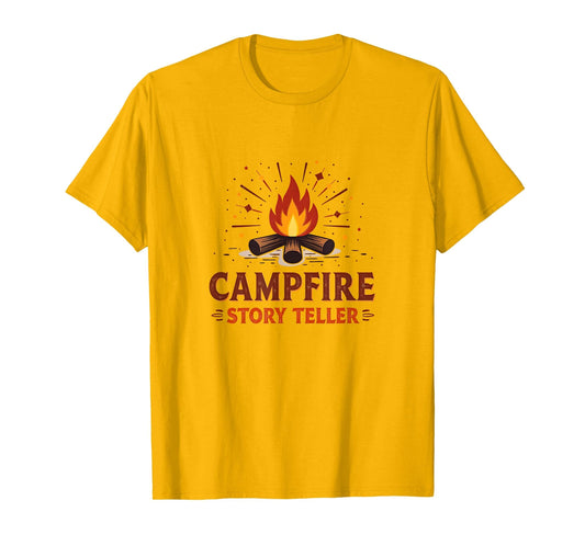 Campfire Story Teller Dad Adventure T-Shirt - Aesthetic Graphic Men Women - T-Shirt, Sweatshirt, Hoodie